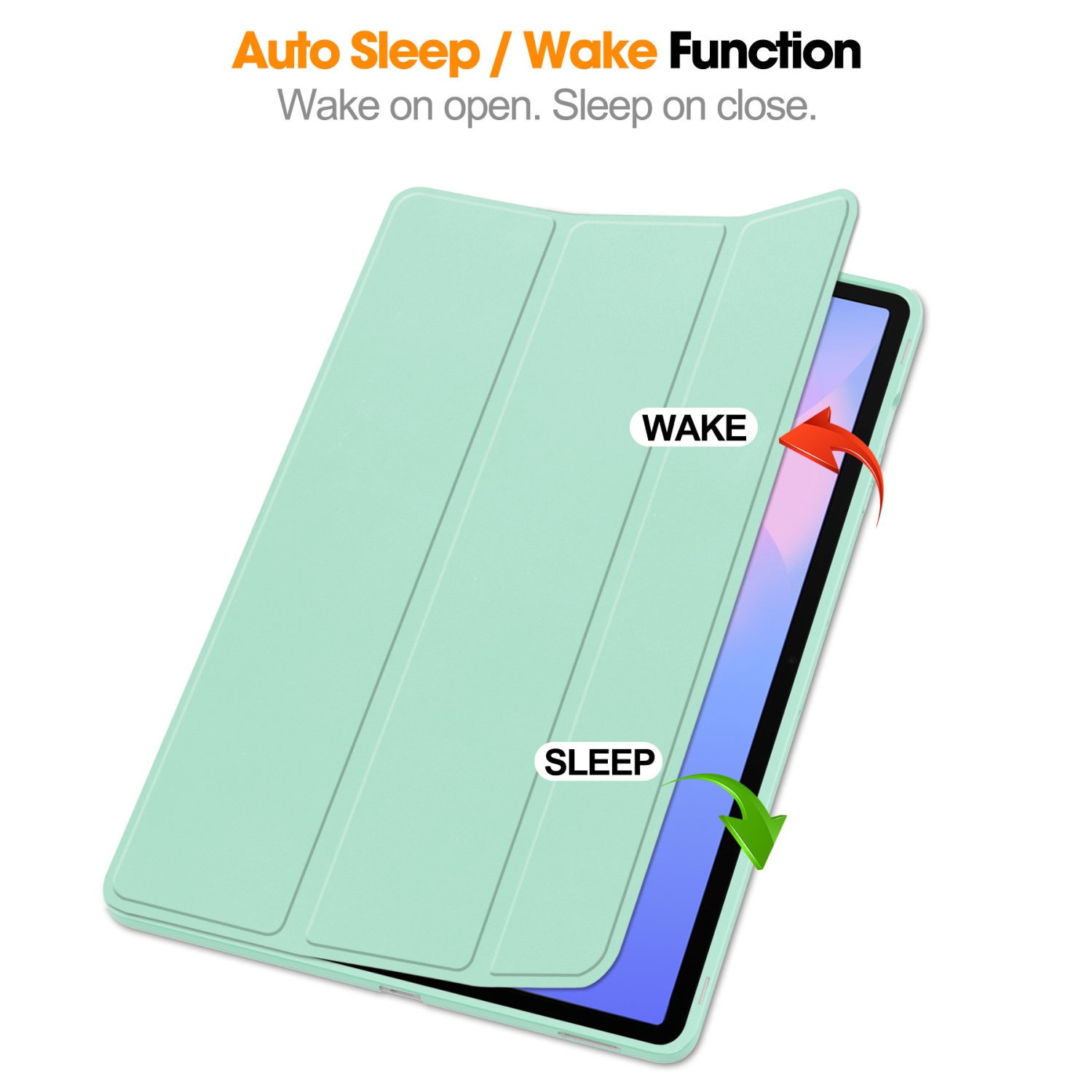 For Samsung Tab S10FE+13.1 Tablet Case S10FE Plus X620 TPU Color Pen Slot Protective Case, Green