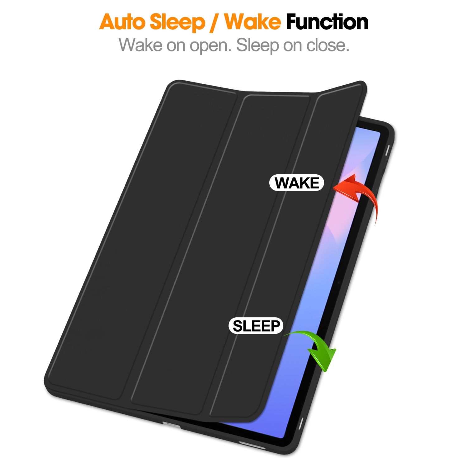 For Samsung Tab S10FE+13.1 Tablet Case S10FE Plus X620 TPU Color Pen Slot Protective Case, Black