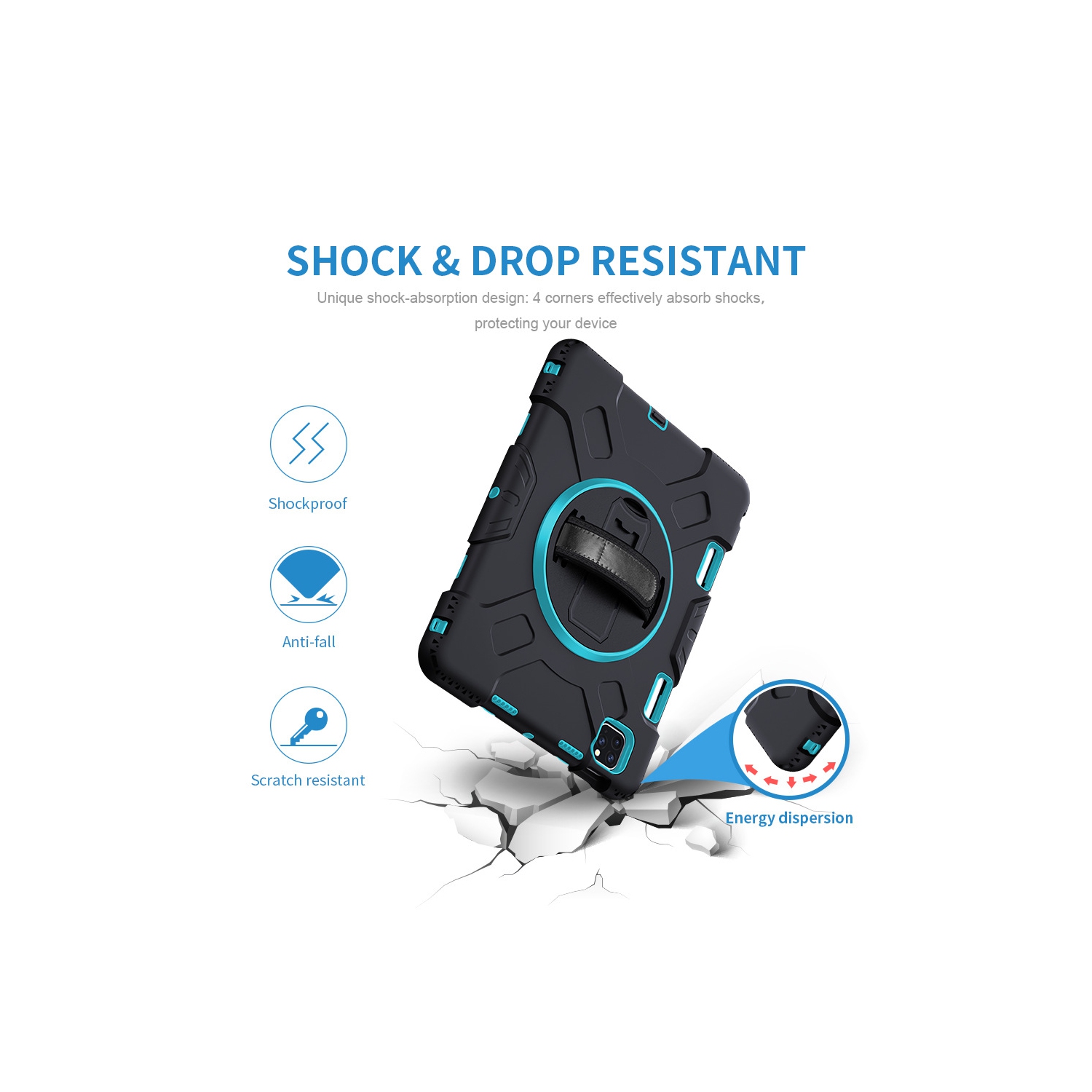 For Apple iPad tablet computer protective case shockproof silicone protective case pen slot ipad shell - suitable for model ipad 10.2 2019/2020/2021