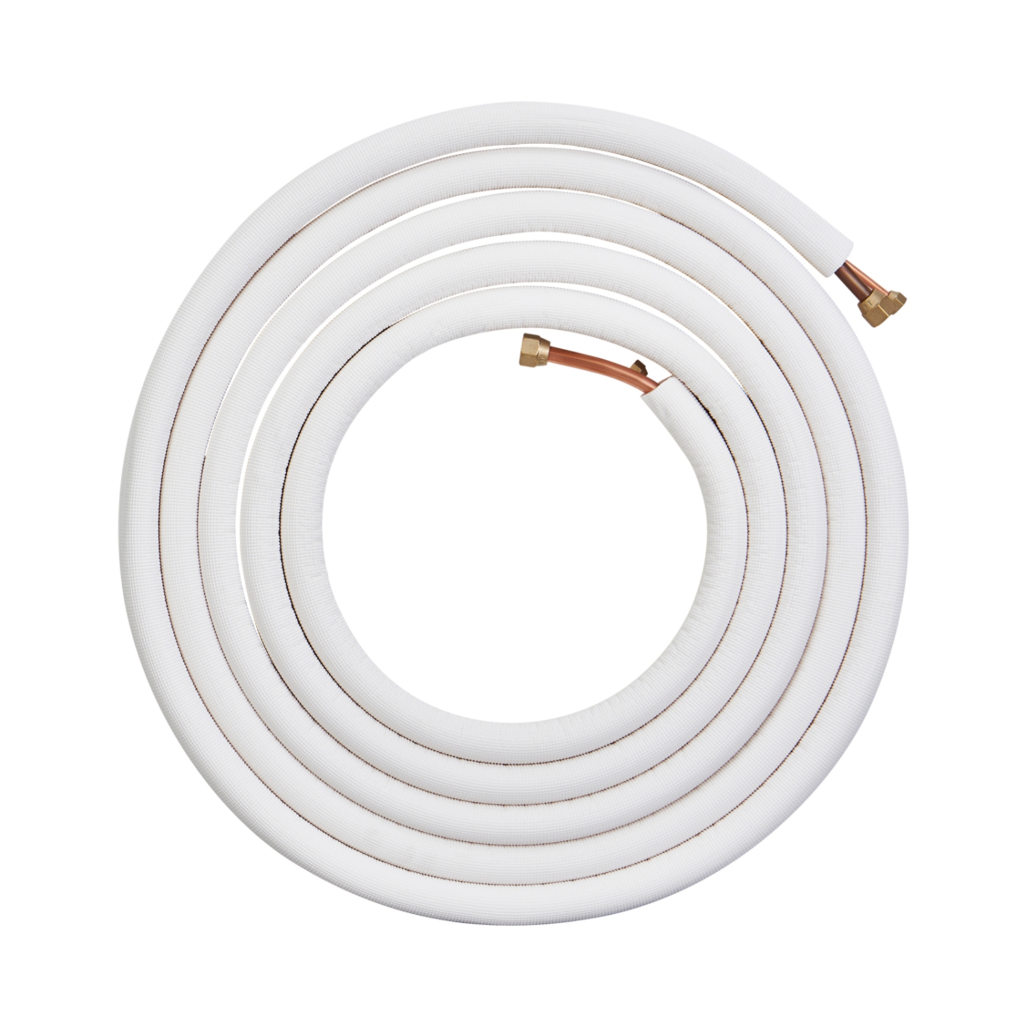 VEVOR 25FT Mini Split Line Set, 1/4" & 1/2" O.D Copper Pipes Tubing and Triple-Layer Insulation, for Air Conditioning or Heating Pump Equipment & HVAC