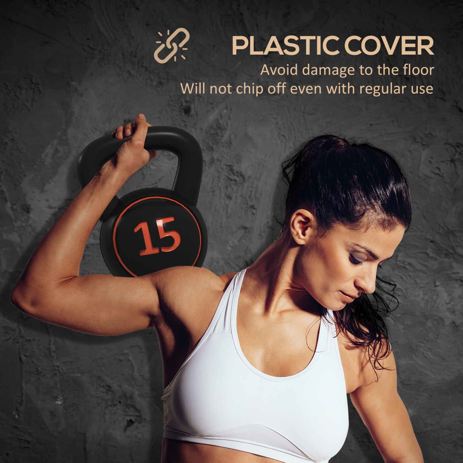 Ensemble de trois haltères russes de Soozier avec support de rangement pour entraînement musculaire à domicile, 5&nbsp;lb, 10&nbsp;lb, 15&nbsp;lb