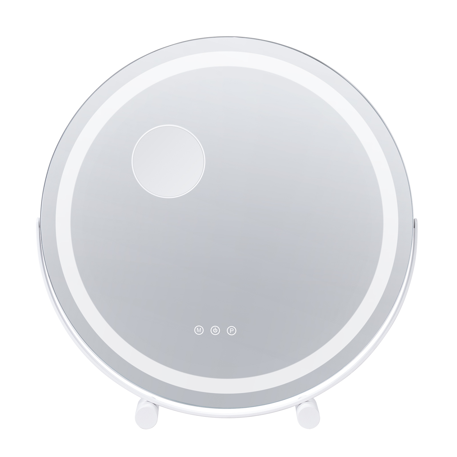 VEVOR 20” Vanity Mirror With Lights, LED Makeup Mirror 3 Color Lighting Modes, with 5X Magnification Mirror, Smart Touch Control, 360°Rotation,Round