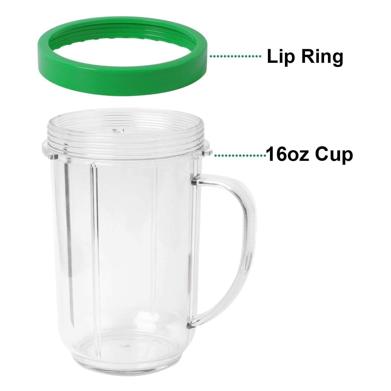 Paquet de 4&nbsp;tasses 16&nbsp;oz compatibles avec le mélangeur Magic Bullet Centrifugeuse 250&nbsp;W MB-1001&nbsp;tasses de fête avec anneaux