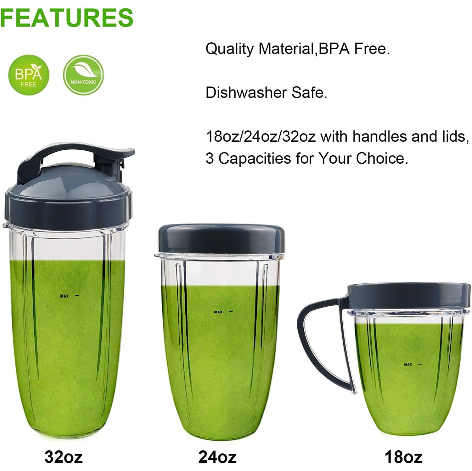 14 Pieces Blender Replacement Parts Extractor Blade and Cups for NutriBullet 600w & 900w Series, Including Gasket Shock Pad and Gear