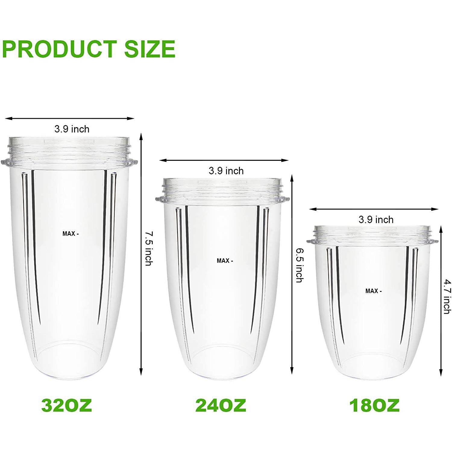 14 Pieces Blender Replacement Parts Extractor Blade and Cups for NutriBullet 600w & 900w Series, Including Gasket Shock Pad and Gear