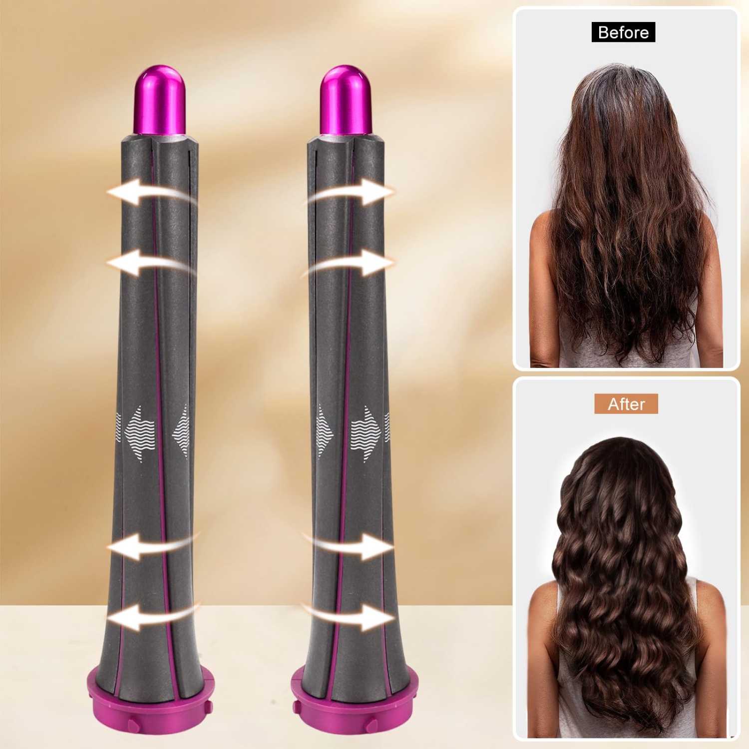 20mm/0.78in Long Curling Iron Barrels Attachmentfor Dyson HS05 HS01, Volume and Shape Hair Curler Tool