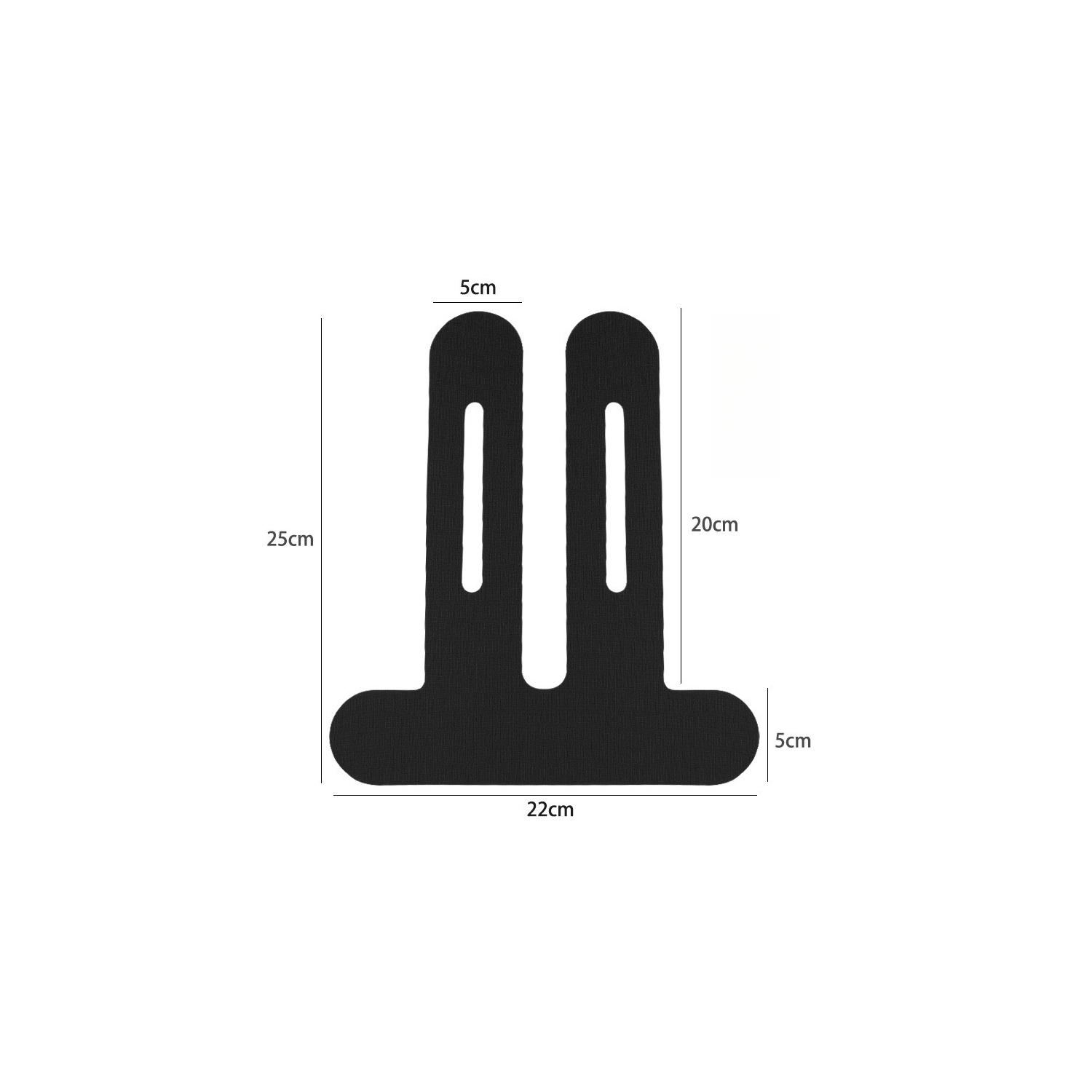 20PCS Precut Kinesiology Tape for Knees,Elastic Knee Support & Stability,Pain Relief,Waterproof Breathable Hypoallergenic Athletic Tape-Black Size L