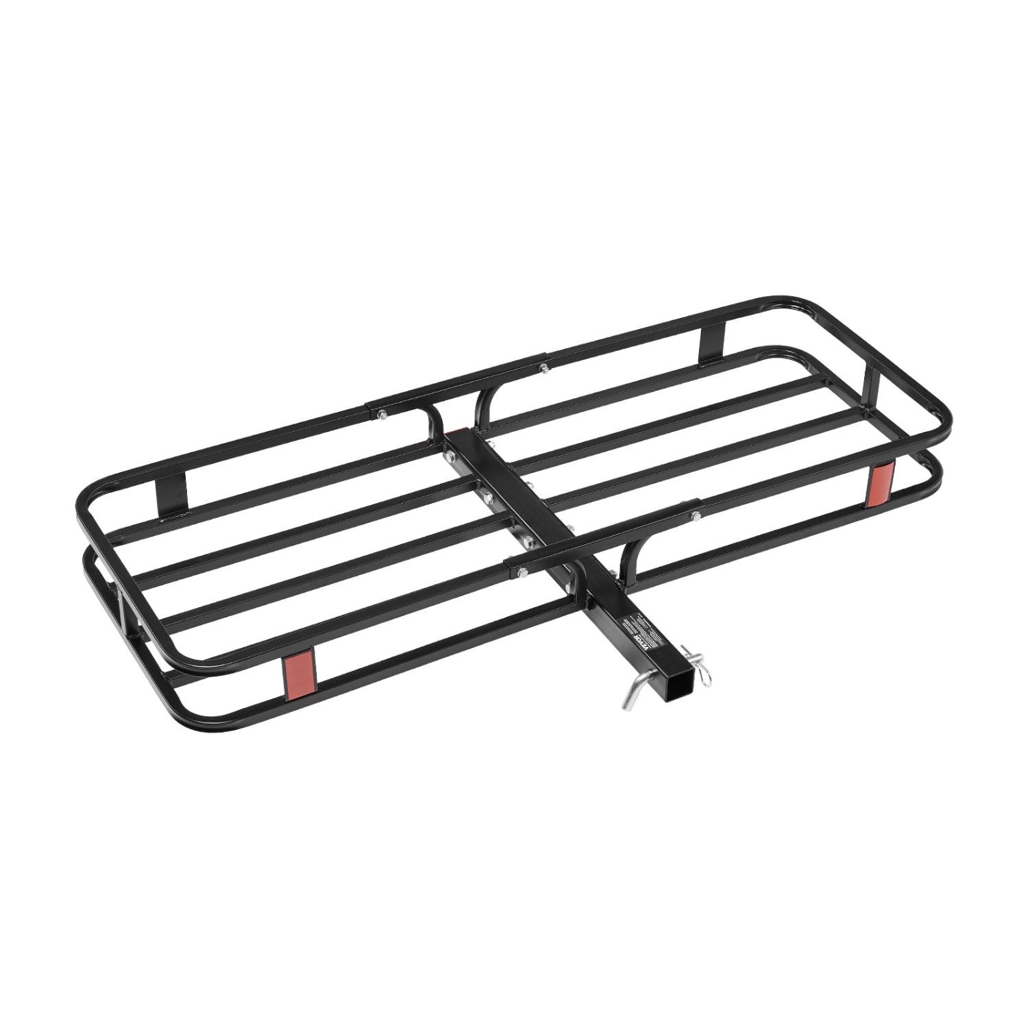 VEVOR 53" x 19" x 5", Hitch Cargo Carrier, 500 lbs Capacity Hitch Cargo Carrier with Hitch Stabilizer & Ratchet Straps, Folding Hitch Mount Cargo
