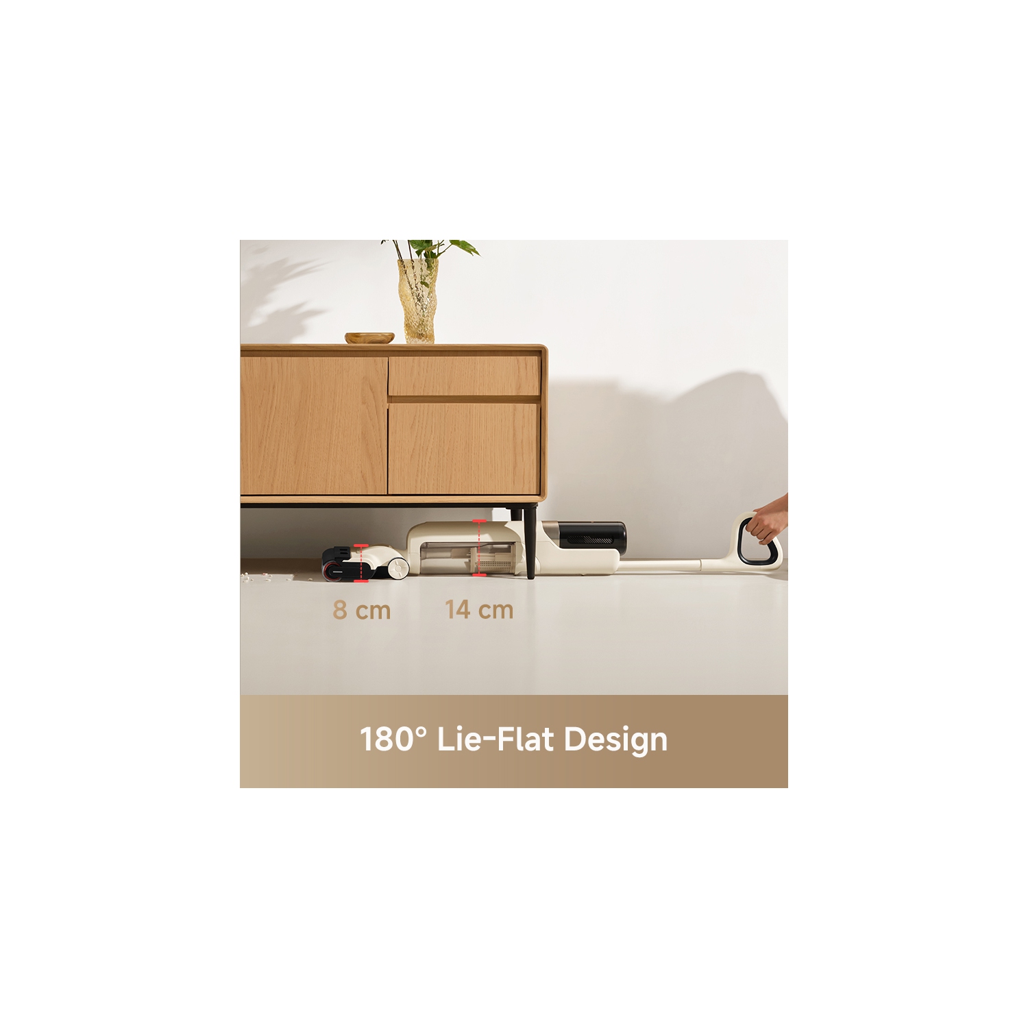 Mova K30 Wet Dry Vacuum Cleaner Cordless Floor Cleaner and Mop, 180° Lie-Flat Reach, 140°F Hot Air Drying, 0in Dual-Edge Cleaning, Powerful 18000Pa