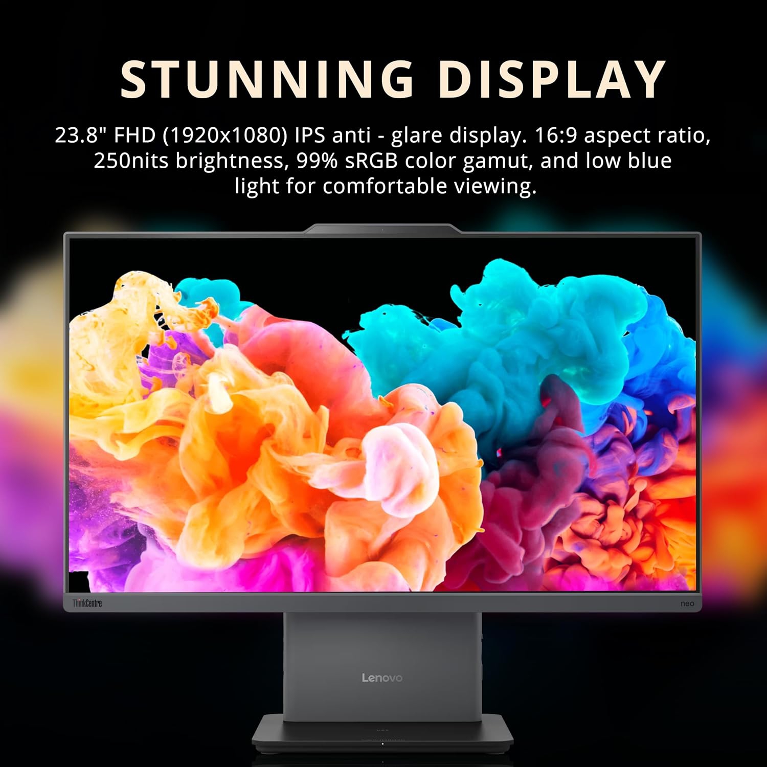 Lenovo ThinkCentre 23.8" Business FHD Anti-Glare All-in-One, Intel Core i7-13620H,2.16TB Storage(2TB SSD + 160GB Docking Station Set),32GB DDR5