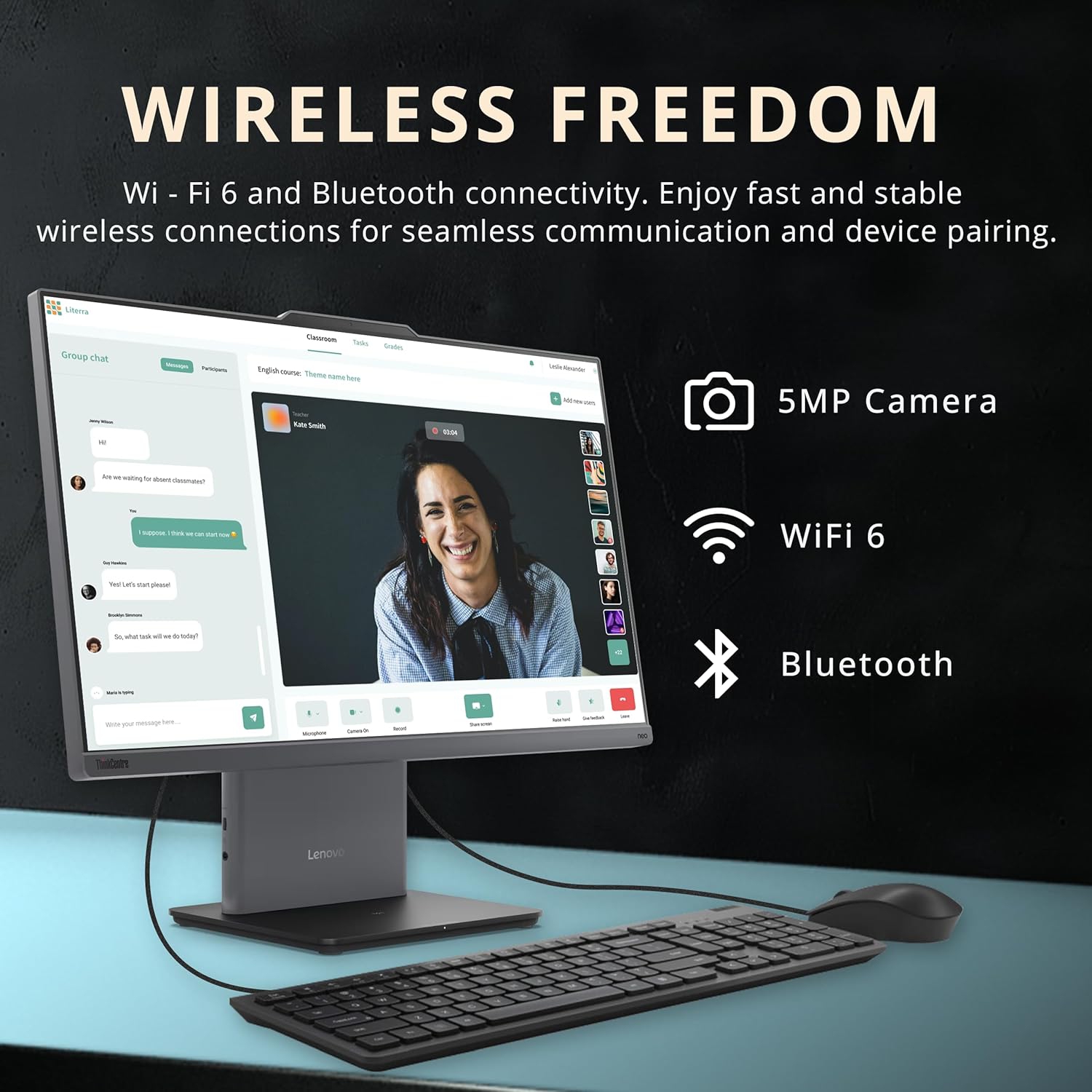 Lenovo ThinkCentre Business All-in-One Desktop, 23.8" FHD Display,Intel i7-13620H,672GB Storage(512GB SSD+160GB Docking Station Set),16GB