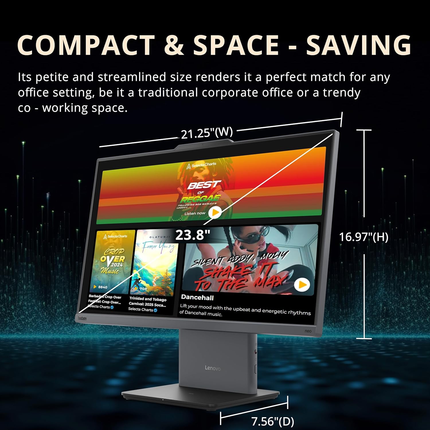 Lenovo ThinkCentre Business All-in-One Desktop, 23.8" FHD Display,Intel i7-13620H,672GB Storage(512GB SSD+160GB Docking Station Set),16GB