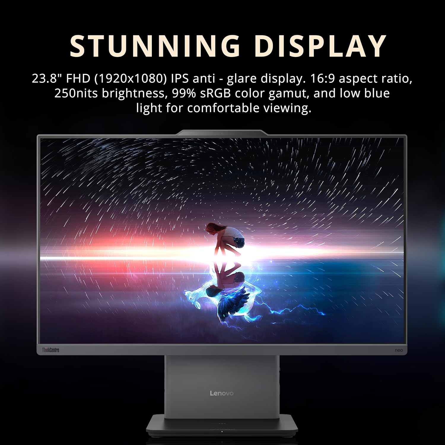 Lenovo ThinkCentre Business All-in-One Desktop, 23.8" FHD Display, Intel i7-13620H,1.16TB Storage(1TB SSD+160GB Docking Station Set),32GB