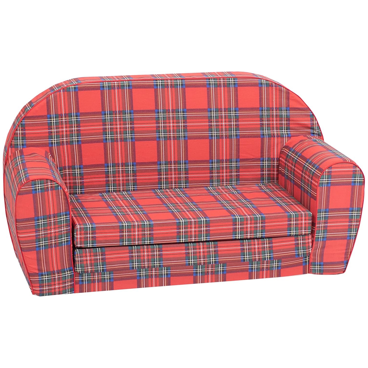 Delsit Kids Couch for Toddlers - 2 in 1 Convertible Foam Sofa to Lounger, Comfy Flip Out Lounge Chair for Children, Made in Europe