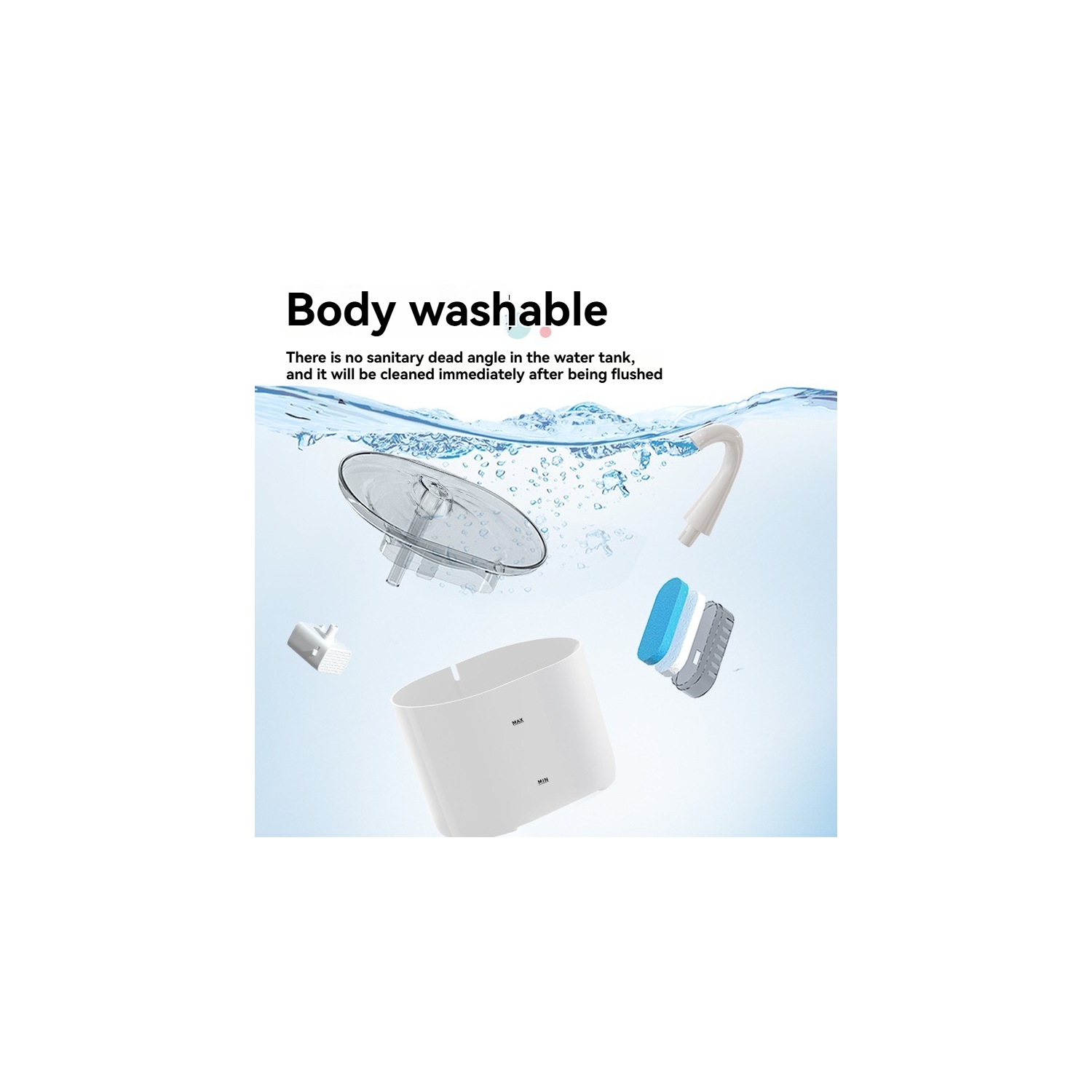 White pet water dispenser intelligent induction cat water dispenser automatic circulation and filtration of live water drinking artifact [plug-in