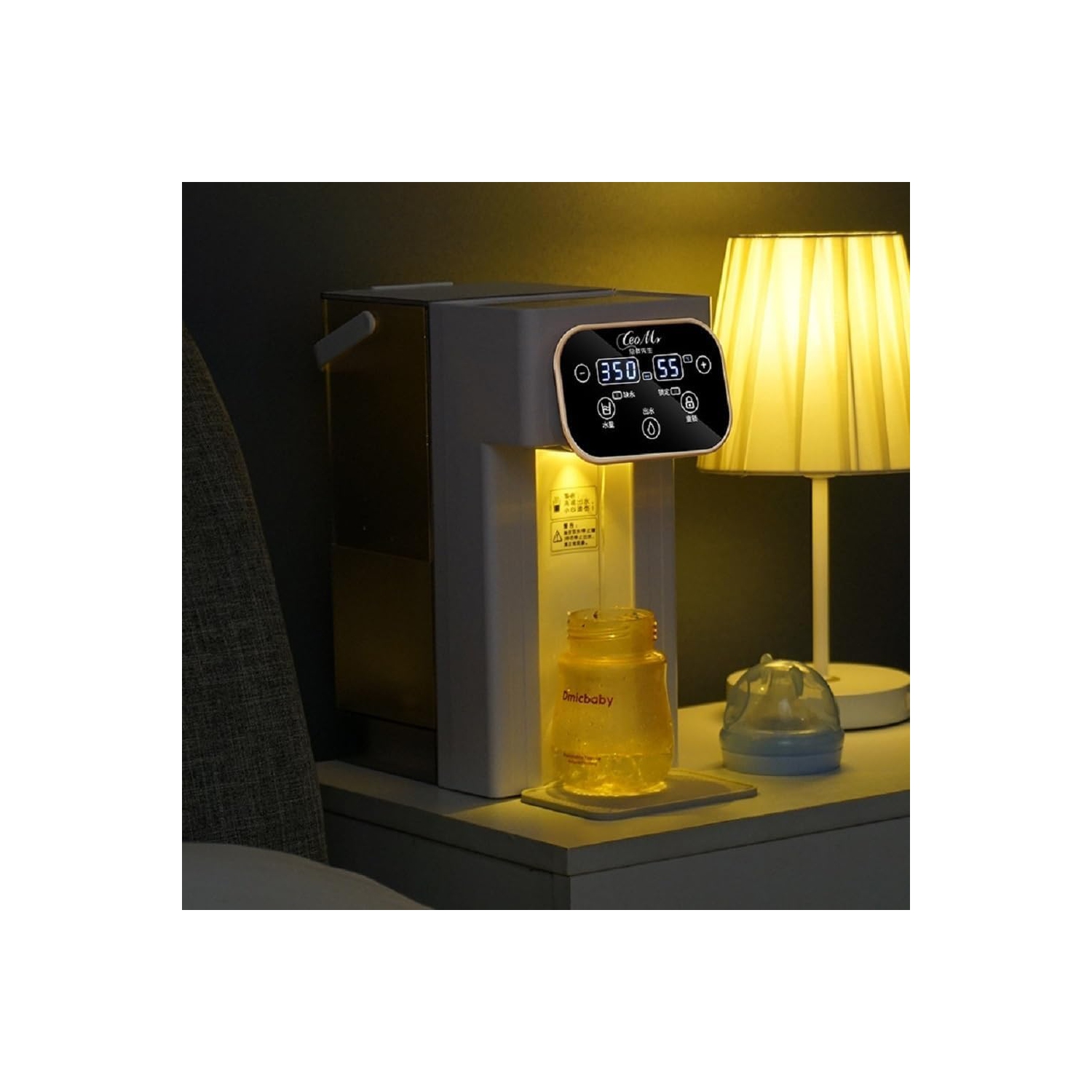 Distributeur d'eau chaude intelligente à écran double vert – 8 niveaux de volume d'eau de rinçage précis, 12 niveaux de température, filtré – siège