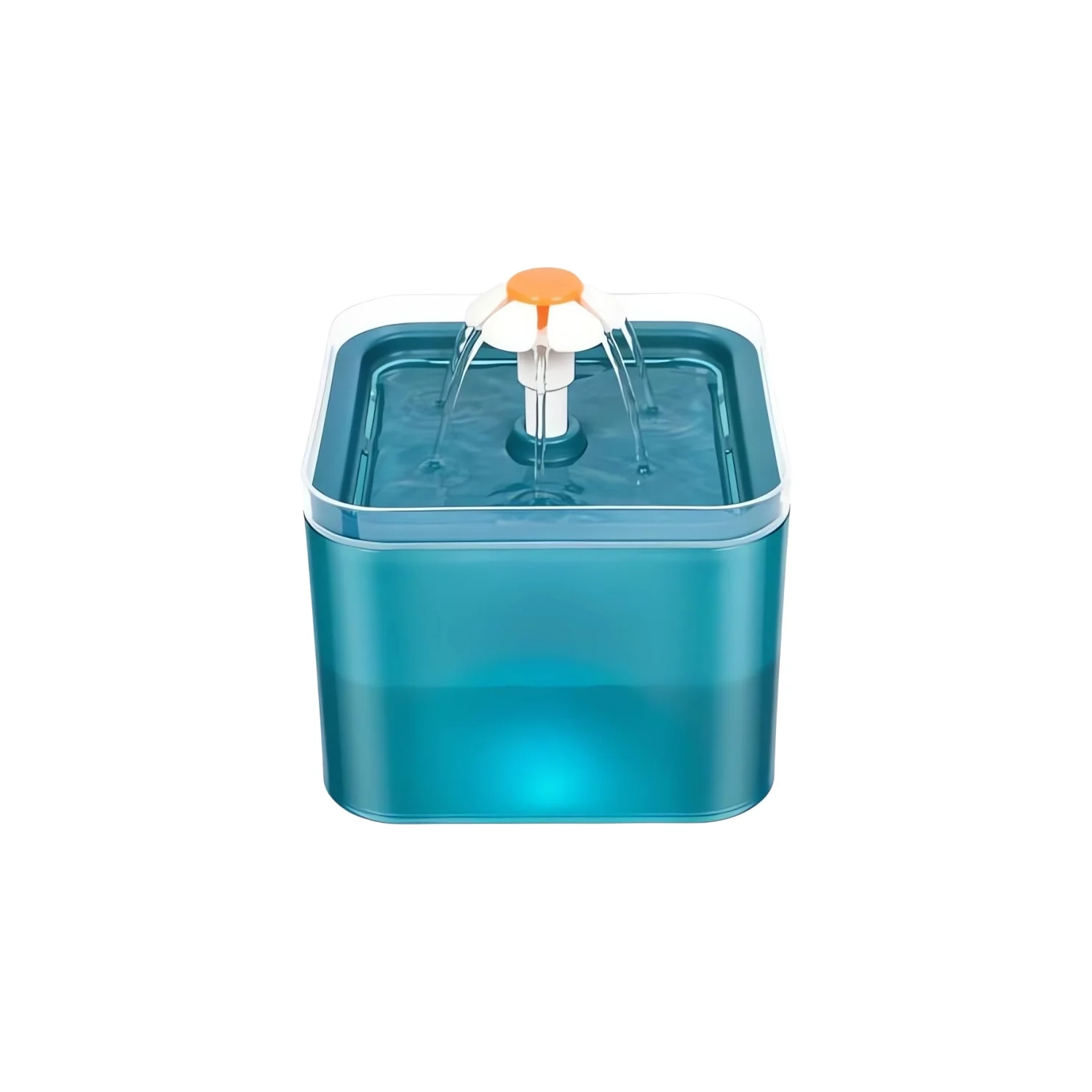 2L Pet Drinking Fountain with LED Light – Translucent design and bright LED light, ultra-quiet and quadruple filtration, 3 fountain drinking designs