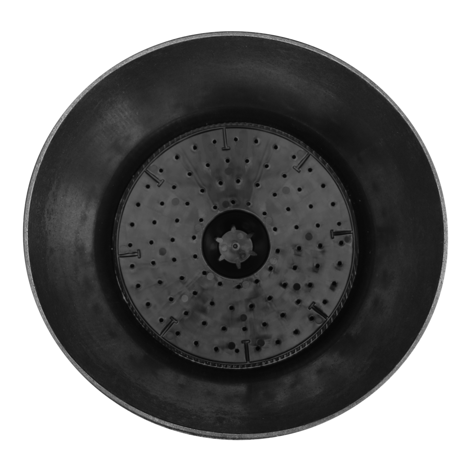 Tierra Verde 21in W x 20in H Florencia Modern Round X-Large Self-Watering Indoor/Outdoor Statement Planter, Black