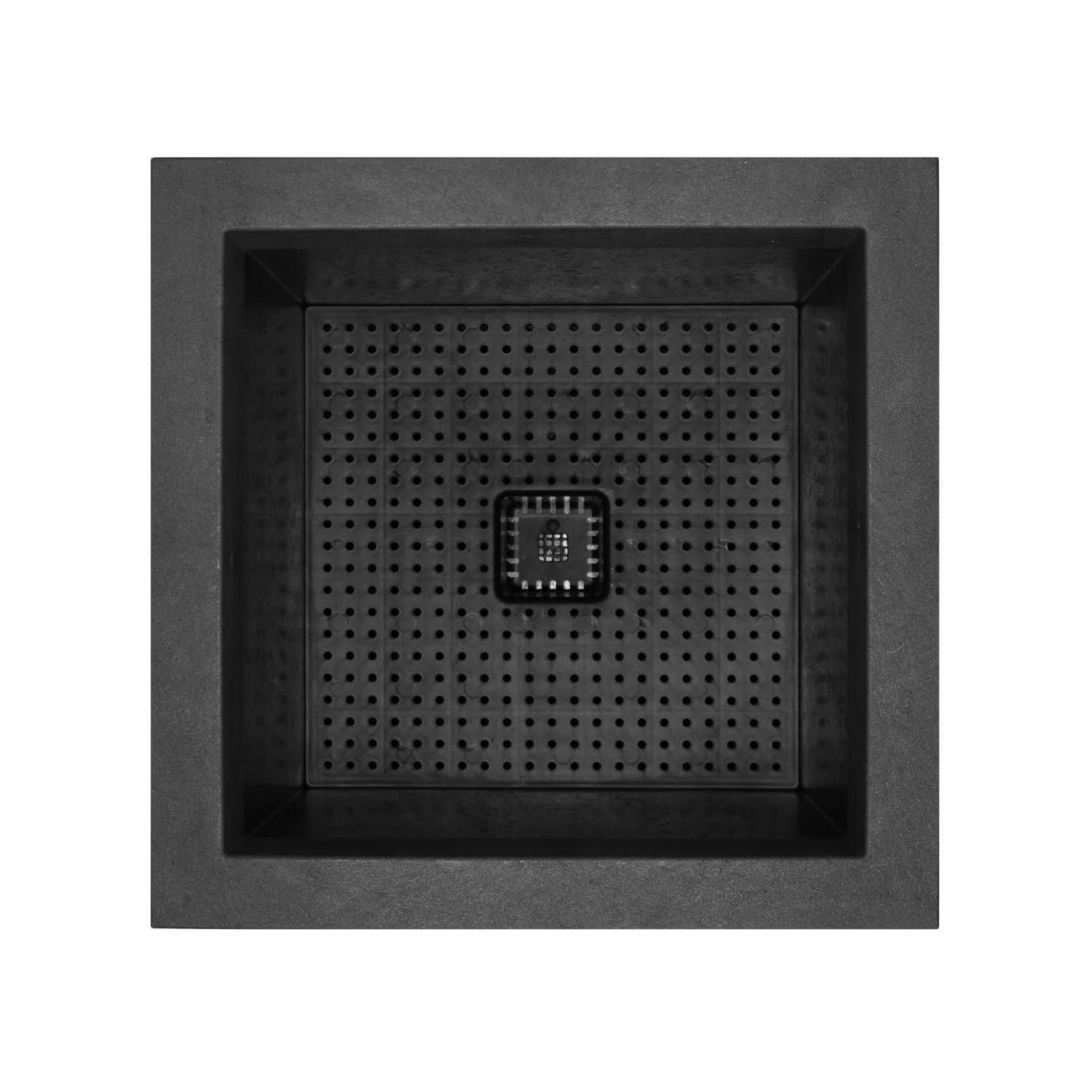 Tierra Verde 15" W x 16" H Allegro Monarch Square Self-Watering Planter - Black, Indoor/Outdoor