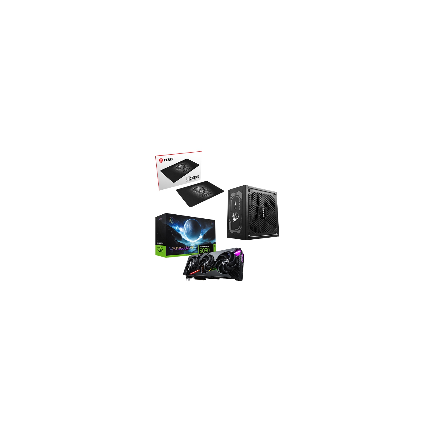 MSI GeForce RTX 5090 32G VANGUARD SOC + MAG A1000GL PCIE5 + AGILITY GD20 Bundle