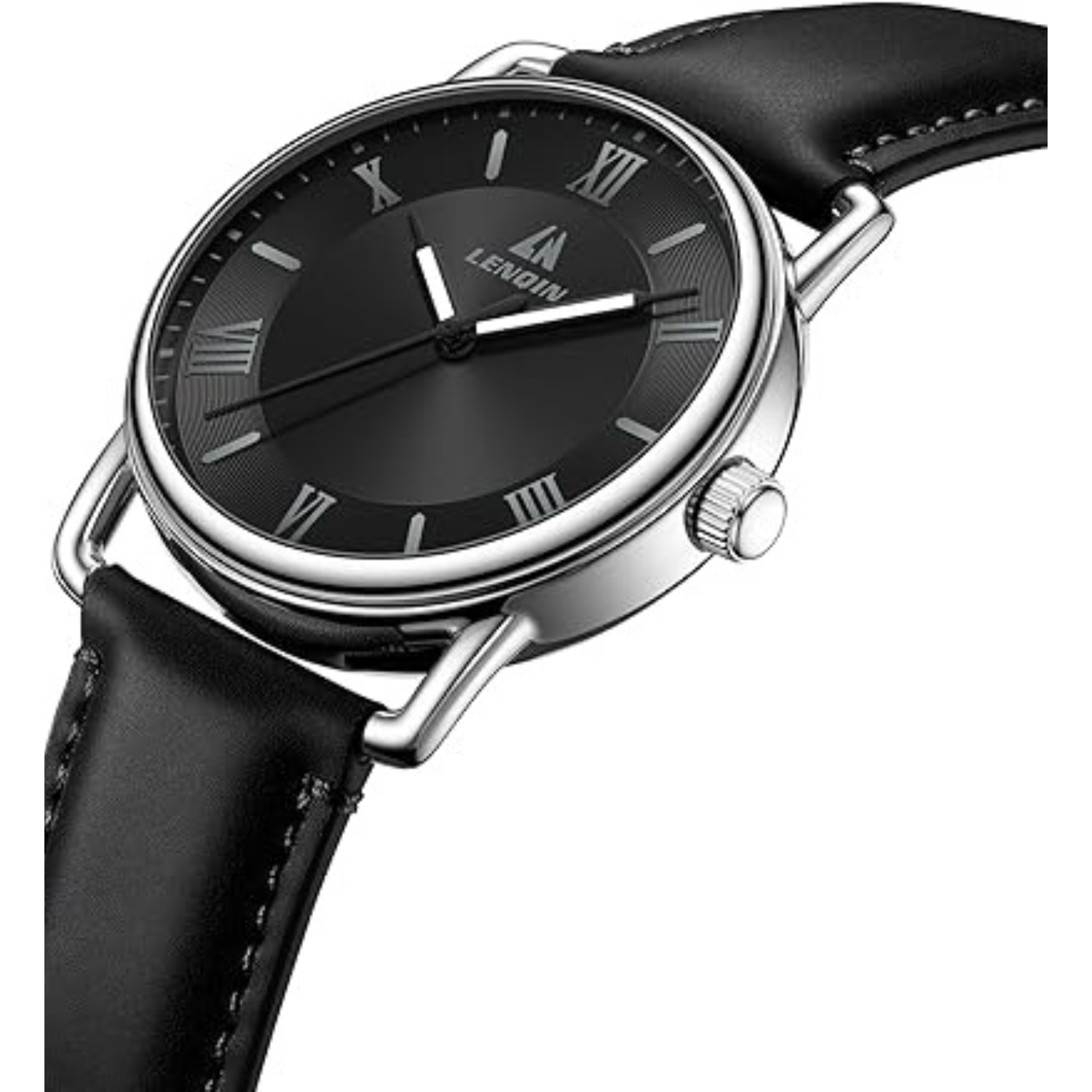 LN LENQIN Mens Watches Analog Quartz Watches Men 30M Waterproof Mens Wrist Watches Fashion Business Watches for Man Leather Watches