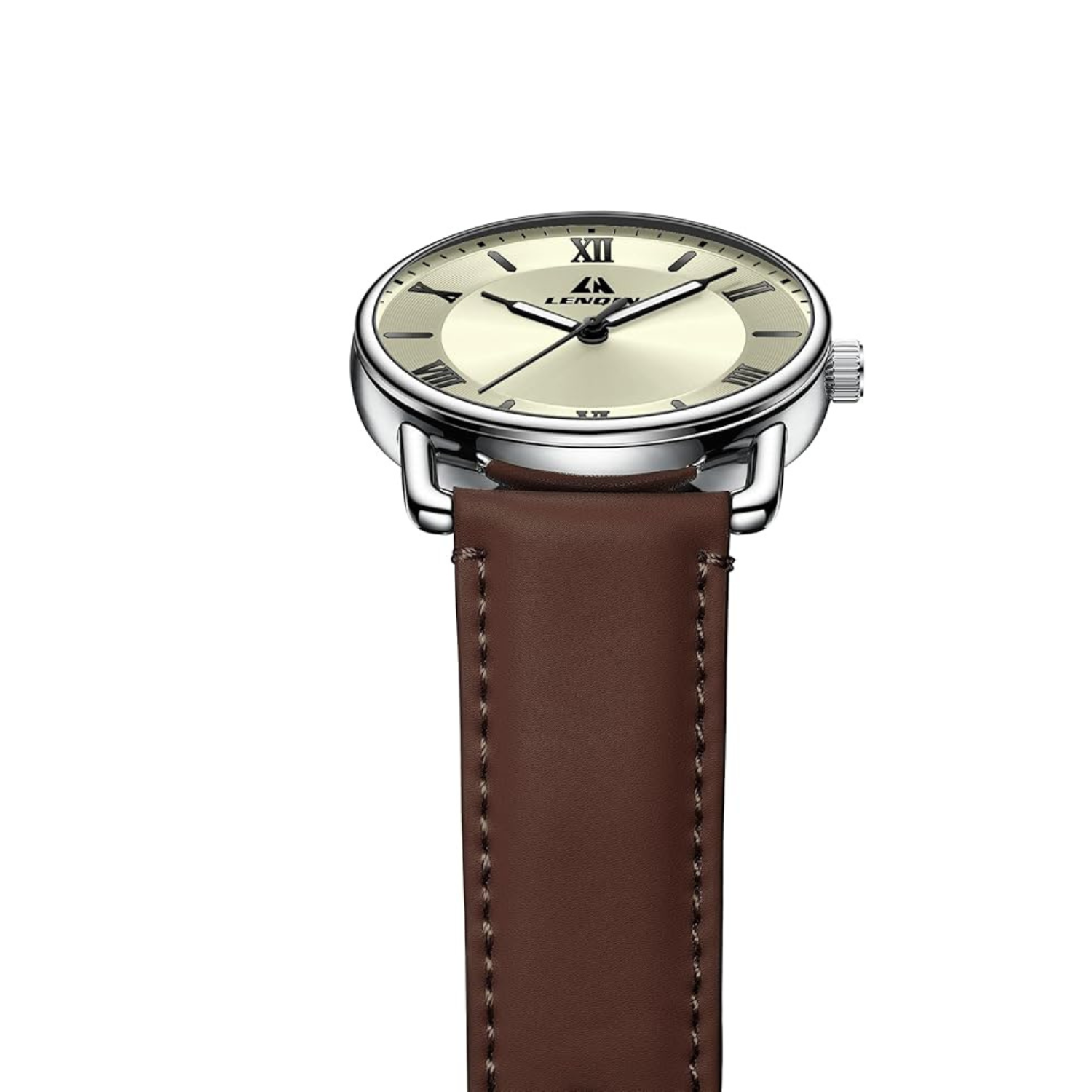 LN LENQIN Mens Watches Analog Quartz Watches Men 30M Waterproof Mens Wrist Watches Fashion Business Watches for Man Leather Watches