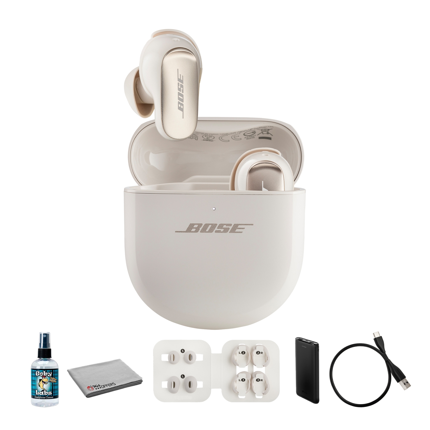 Bose QuietComfort Ultra Earbuds Noise-Canceling Wireless Headphones Bundle