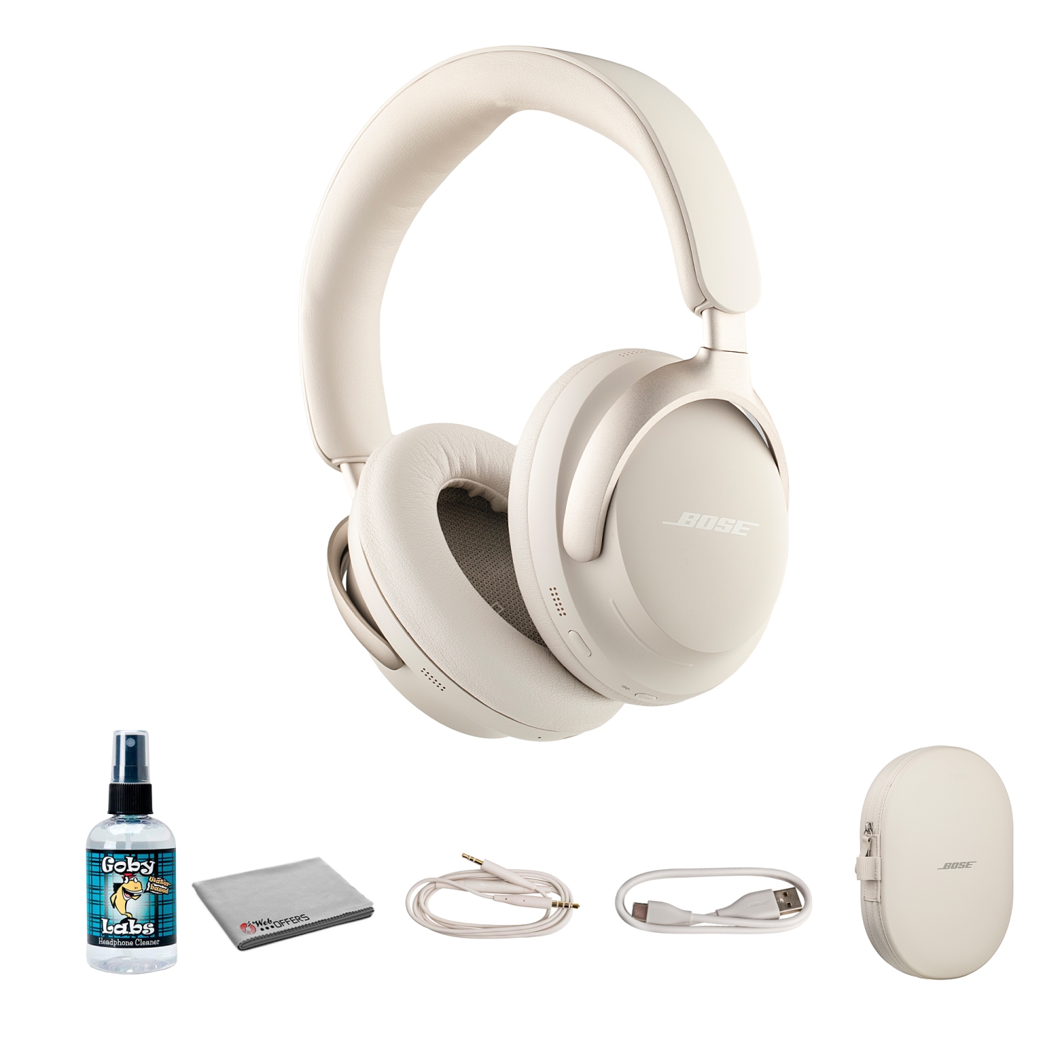 Bose QuietComfort Ultra Wireless Noise Canceling Over-Ear Headphones Bundle