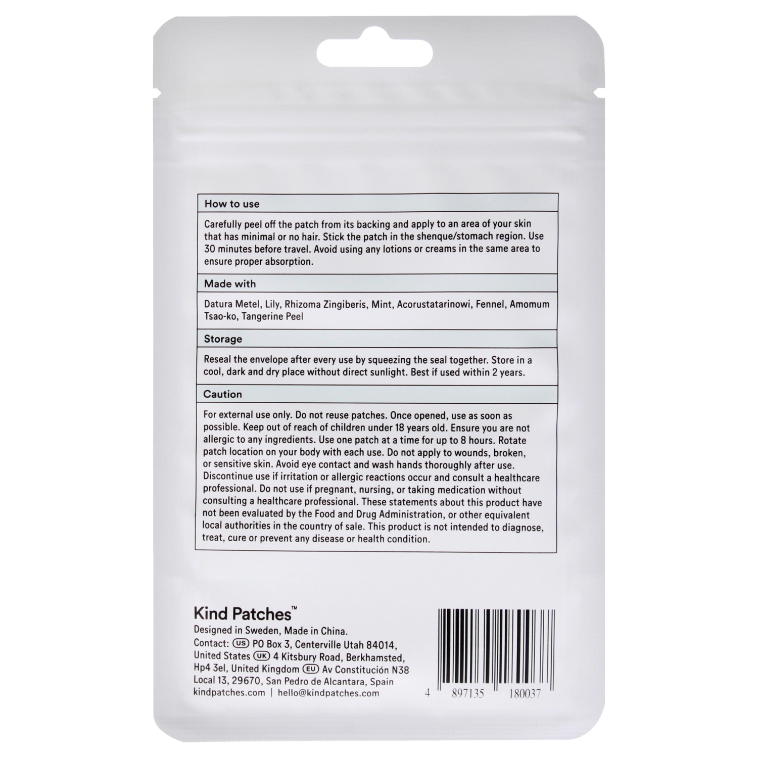 Anti-Motion Sickness Patches by Kind Patches for Unisex - 30 Count Patches