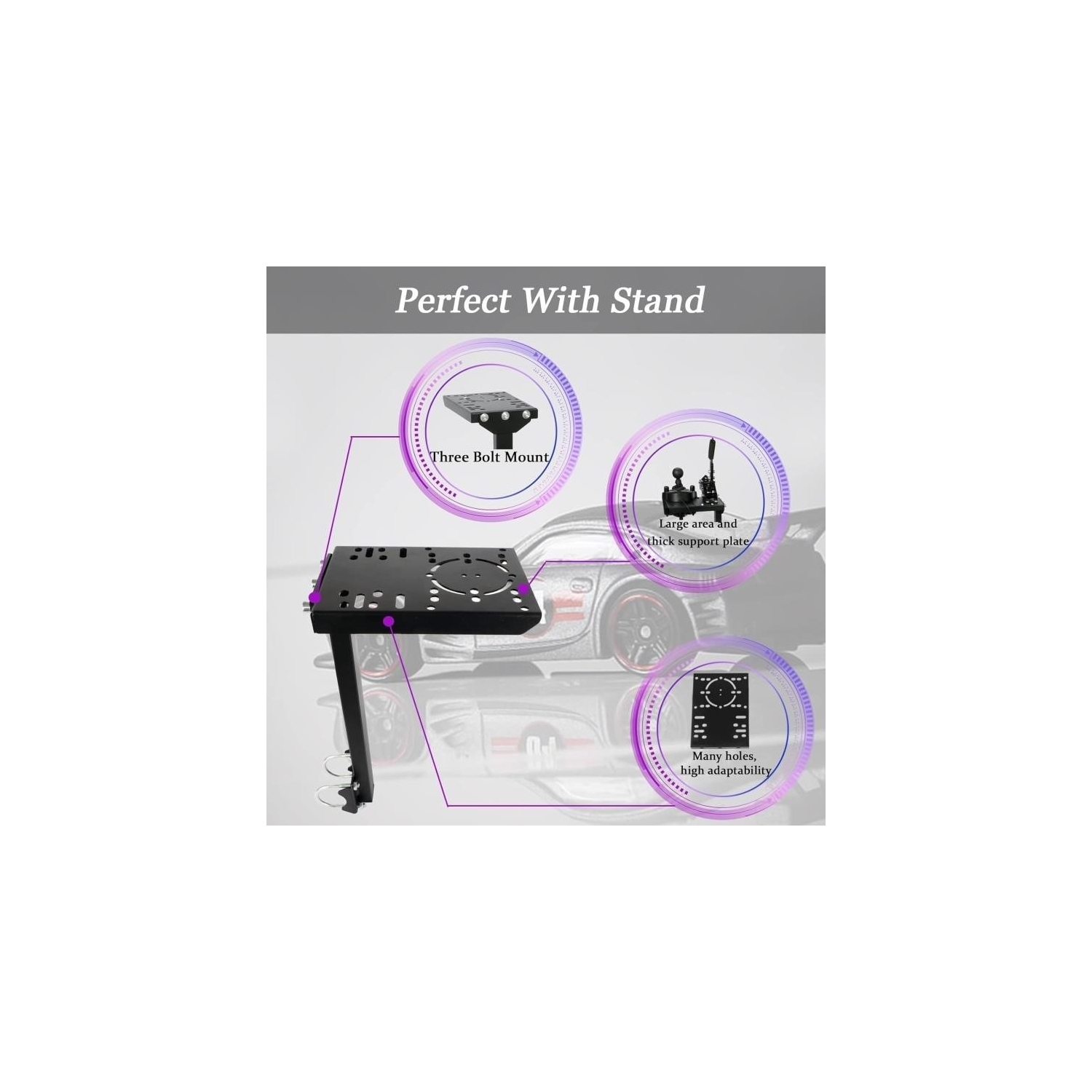 Racing Simulator Stand Gear Shifter Accessory, Support Racing/Handbrake/Flight Gear Shifter Lever fit for Logitech G27 G29, Racing wheel, racing