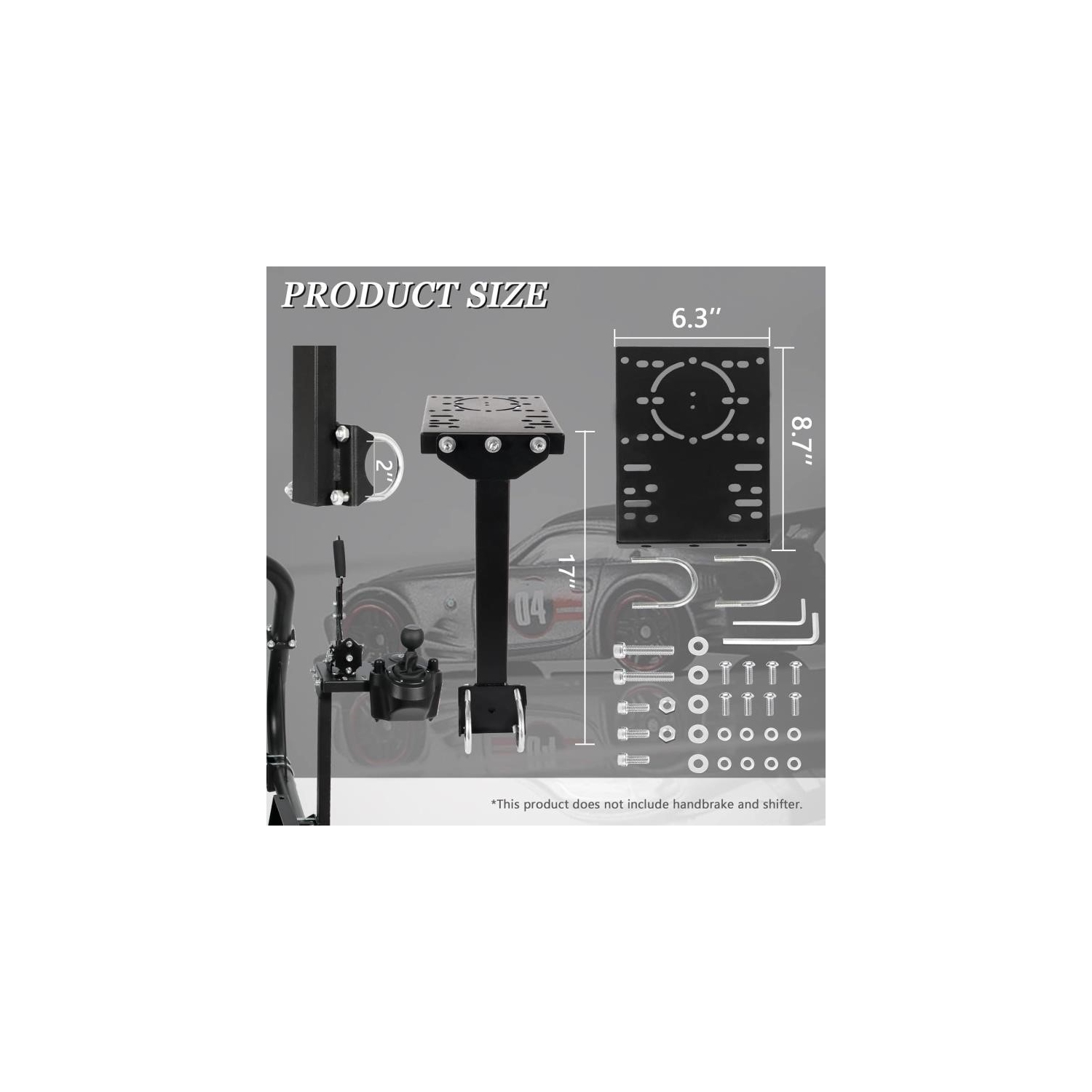 Racing Simulator Stand Gear Shifter Accessory, Support Racing/Handbrake/Flight Gear Shifter Lever fit for Logitech G27 G29, Racing wheel, racing