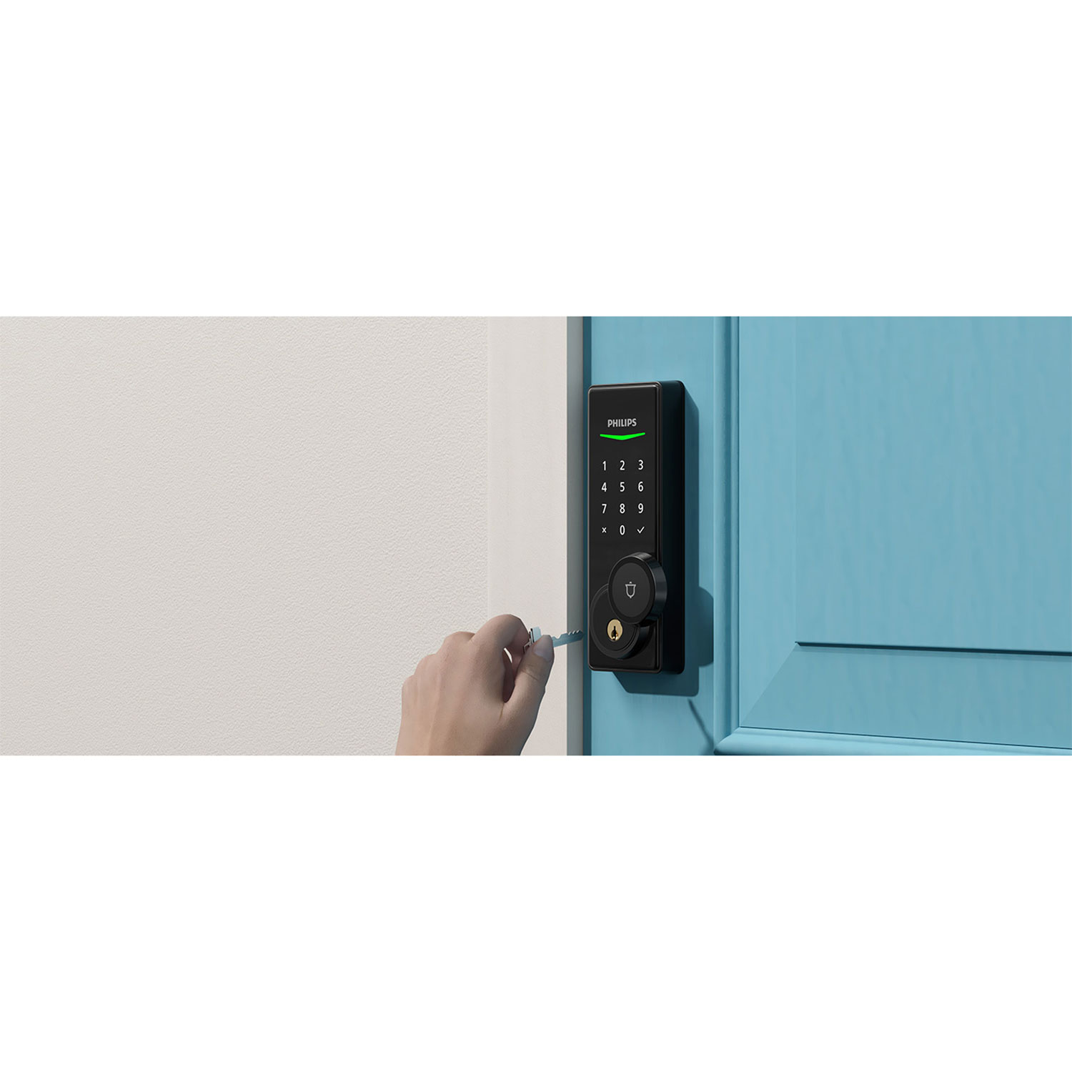 Serrure intelligente à pêne dormant Wi-Fi à reconnaissance de la paume série 5000 de Philips