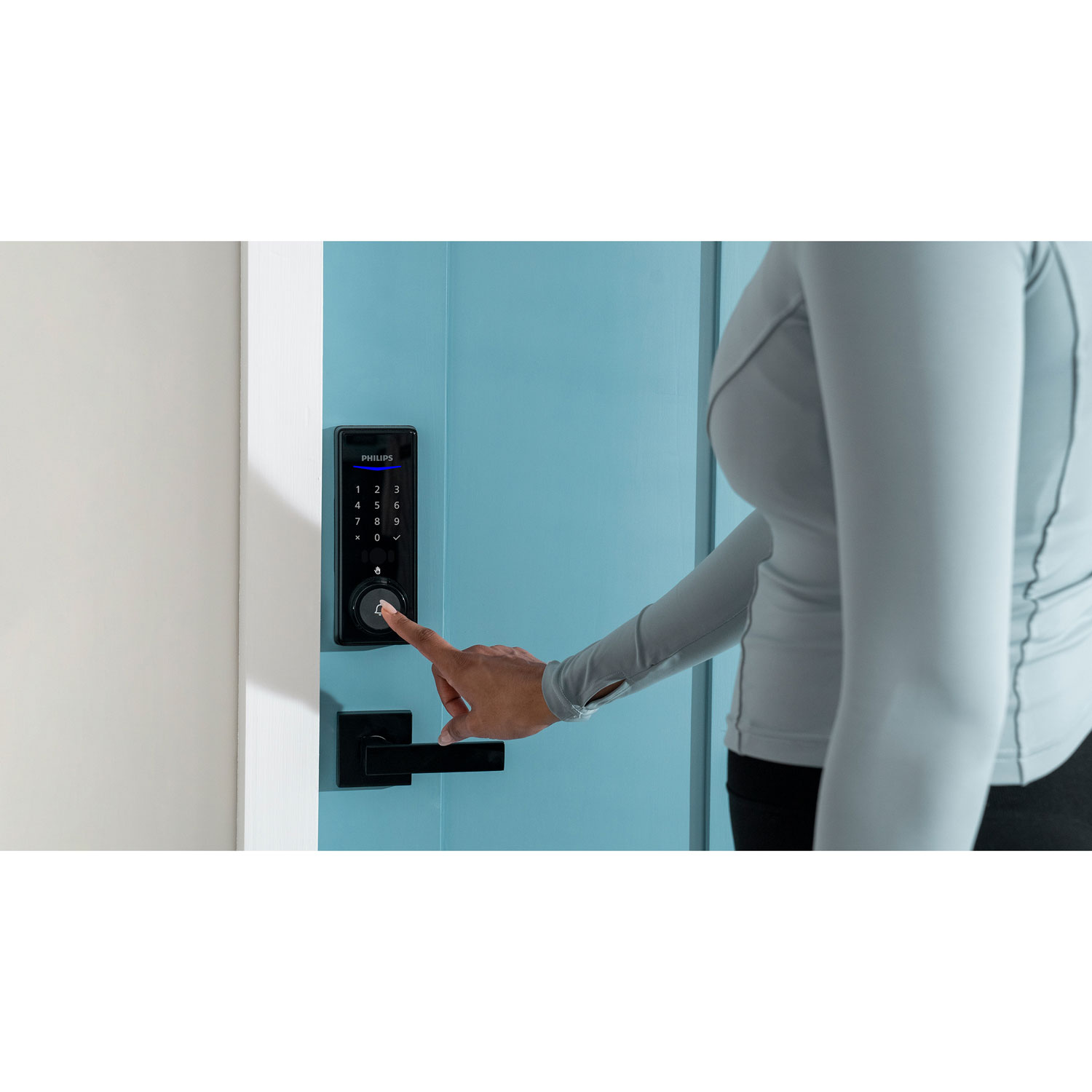 Serrure intelligente à pêne dormant Wi-Fi à reconnaissance de la paume série 5000 de Philips