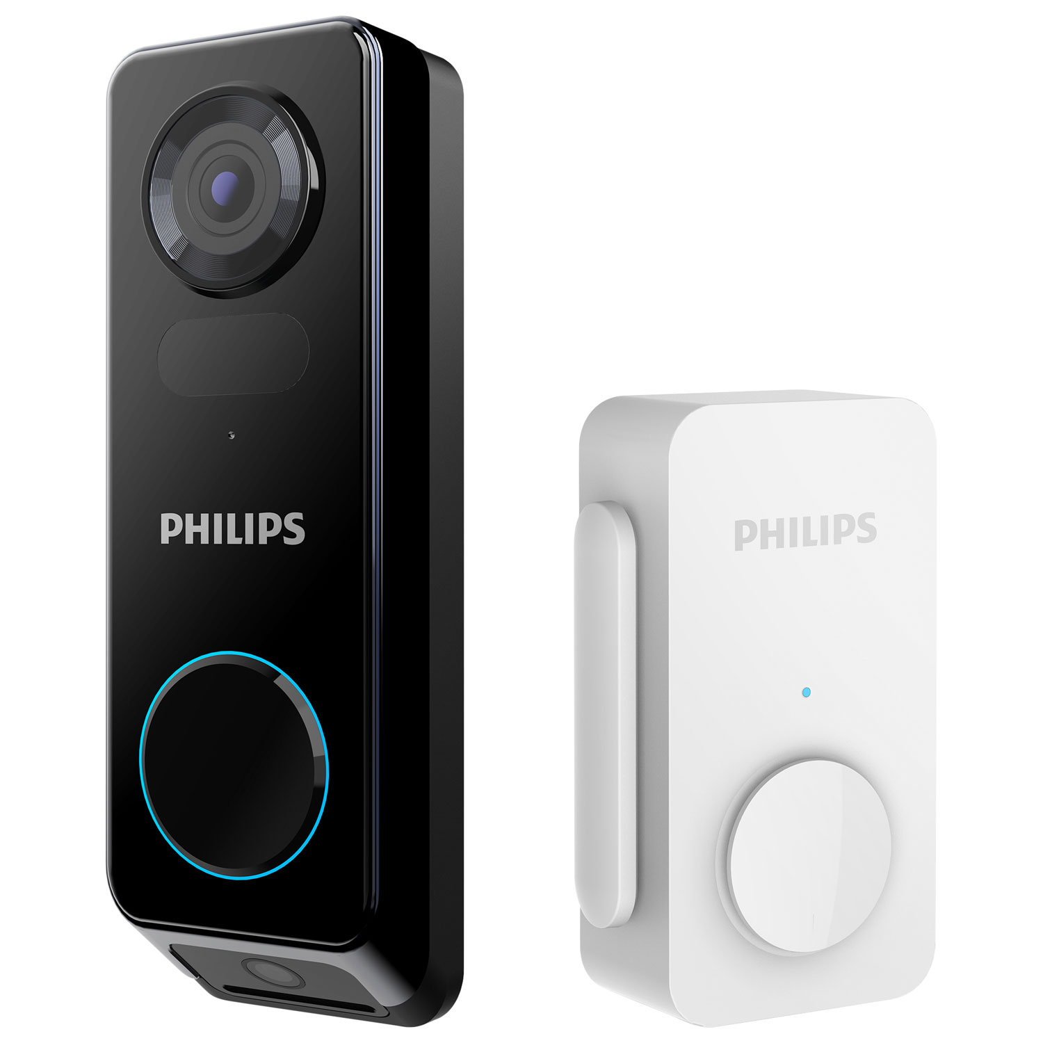 Philips 7000 Series Wire-Free 2K Dual-Cam Video Doorbell - Black