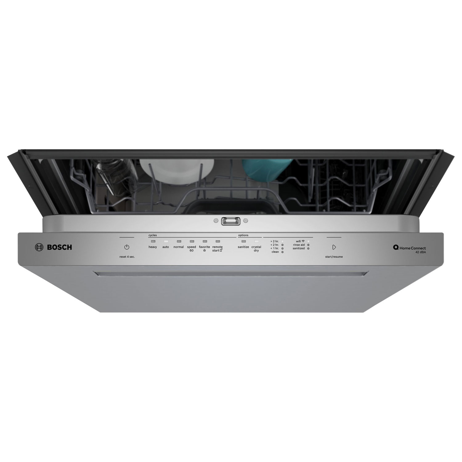 Bosch 800-Series 24" 42dB Built-In Dishwasher w/ Stainless Steel Tub & Third Rack - Stainless