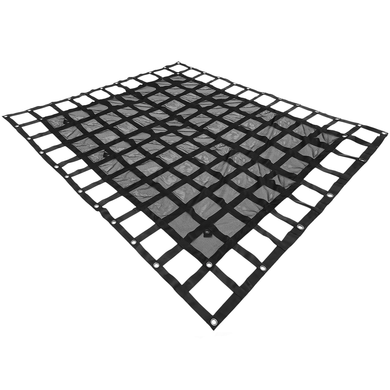 VEVOR 8' x 6.7' Cargo Net with Mesh, for Pickup Truck Bed, Heavy Duty Cargo Nets with Cam Buckles & S-Hooks & Cross Strap, Truck Bed Cargo Net for