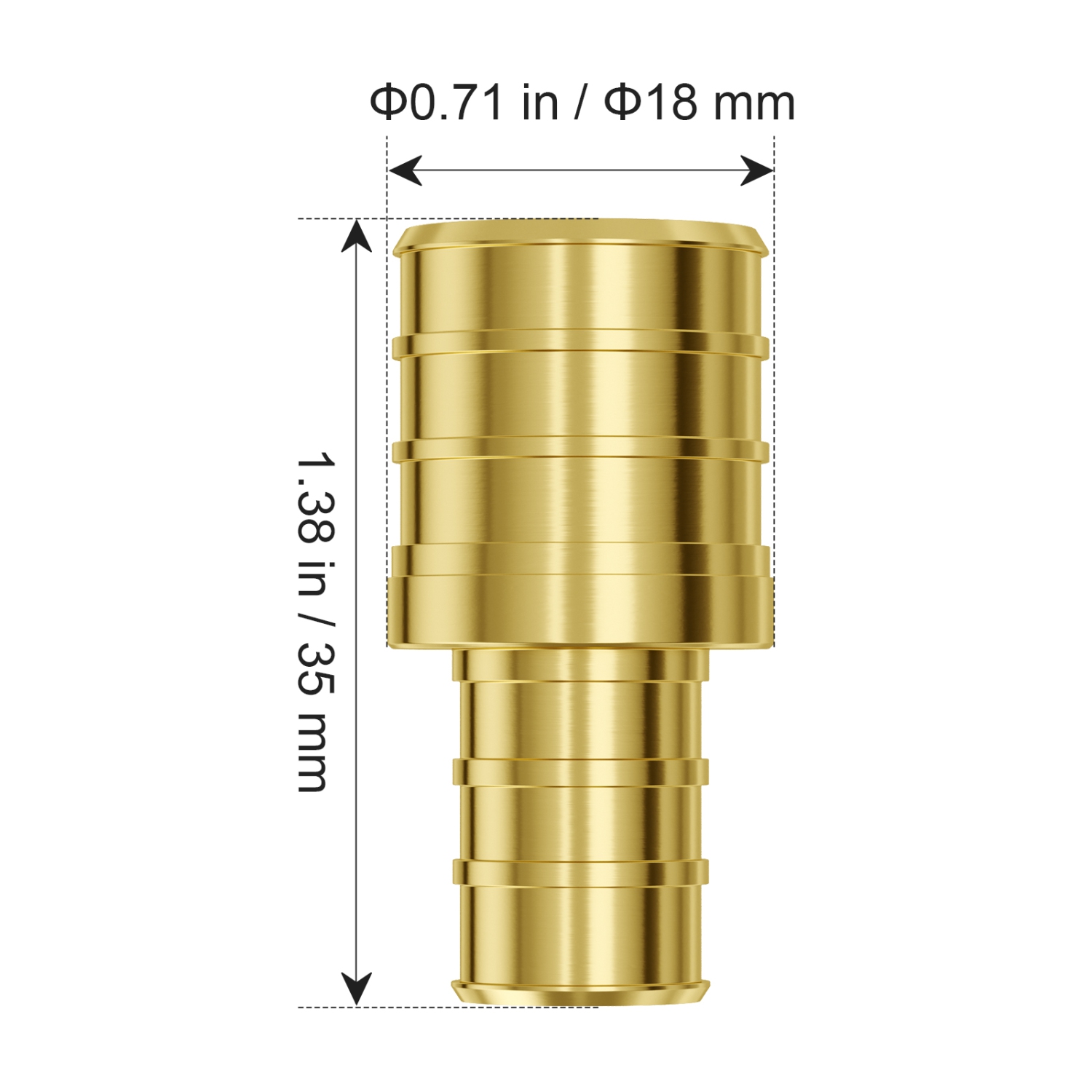 VEVOR 1/2"-3/4" Pipe Fittings, 50PCS Brass Pipe Fittings, Clamp-style 1/2 NPT Internal Thread Pipe Connector Brass Air Fittings, Heavy Duty Plumbing