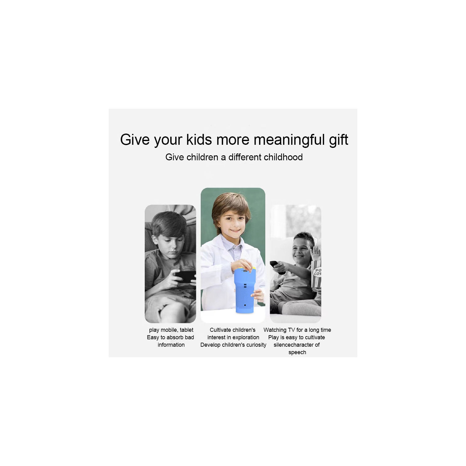 Microscope numérique portatif 1000X pour enfants - écran de 2,0 po, lunette de projection portative rechargeable - cadeau de gadgets