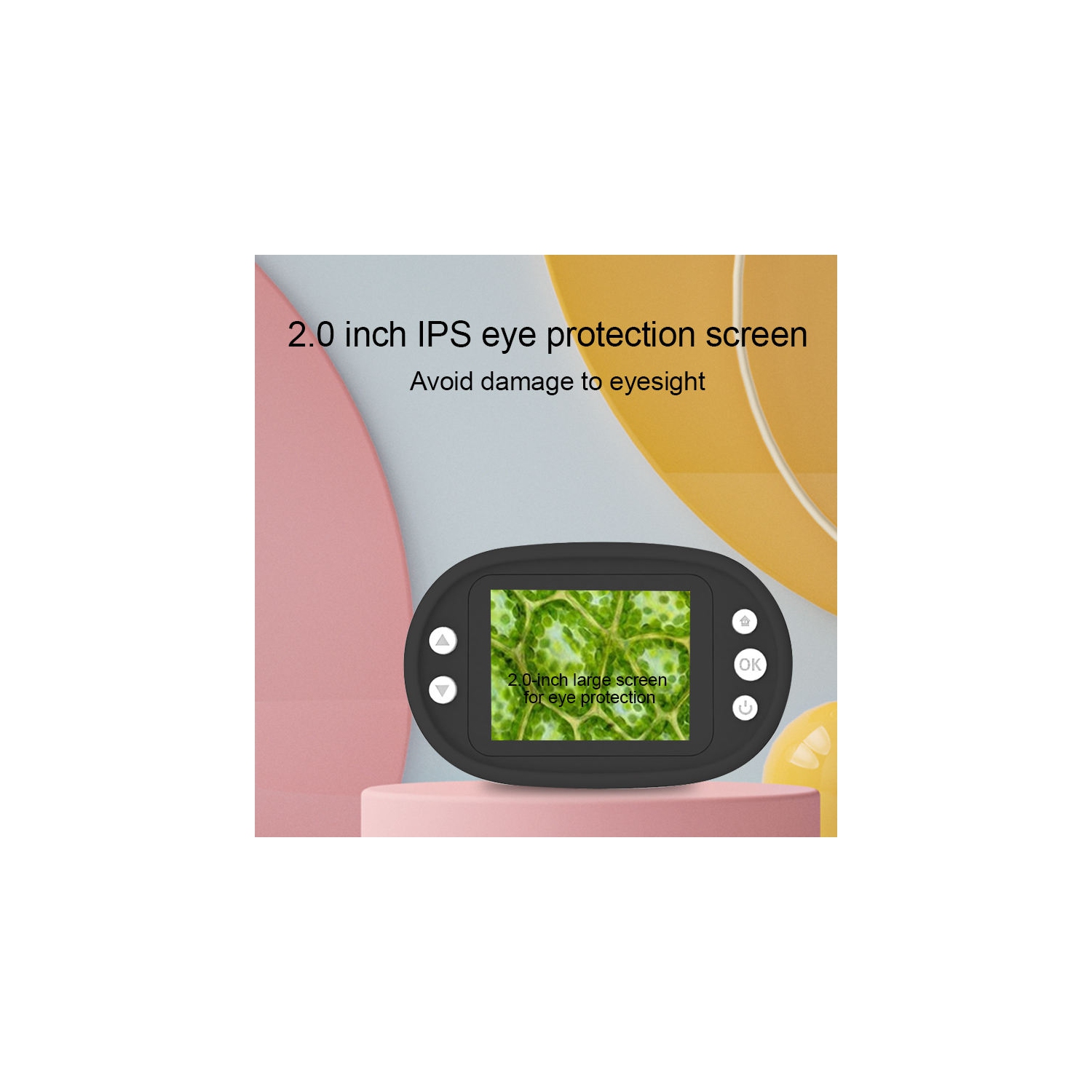 Microscope numérique portatif 1000X pour enfants - écran de 2,0 po, lunette de projection portative rechargeable - cadeau de gadgets