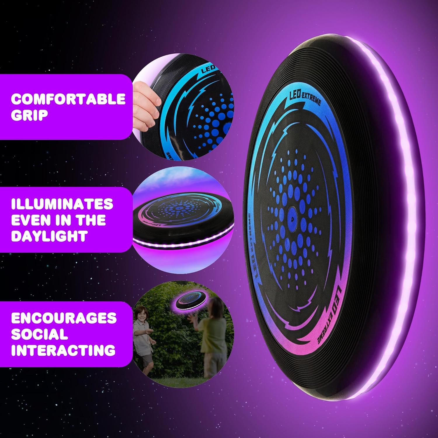 Disque volant - Puissance de la batterie , Aventure du disque volant pour le jour et la nuit , Cadeaux de panier de Pâques pour