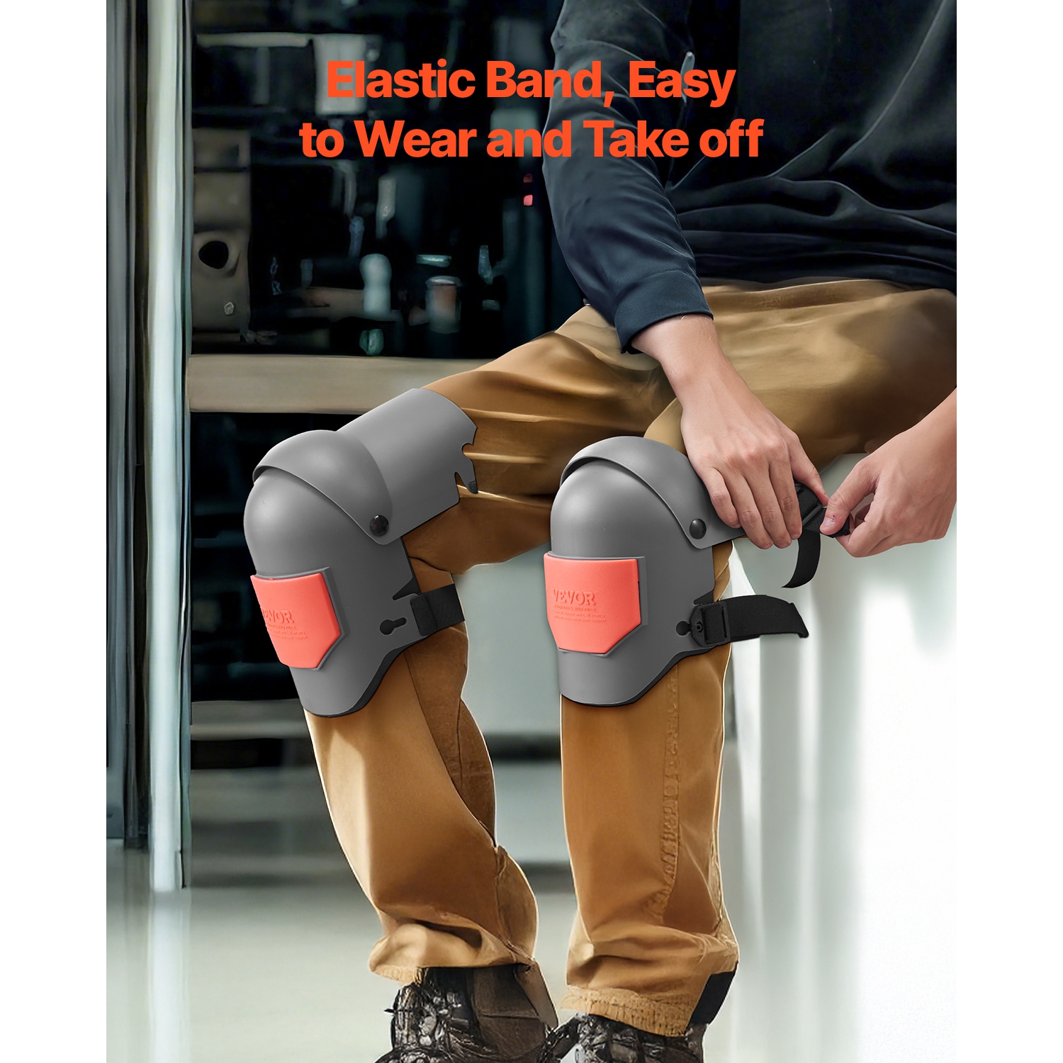 VEVOR Knee Pads for Work, Extra Thick Construction Knee Pads with Foam Cushion - Pro Protection & Comfort, Work Knee Pads|Gardening Knee