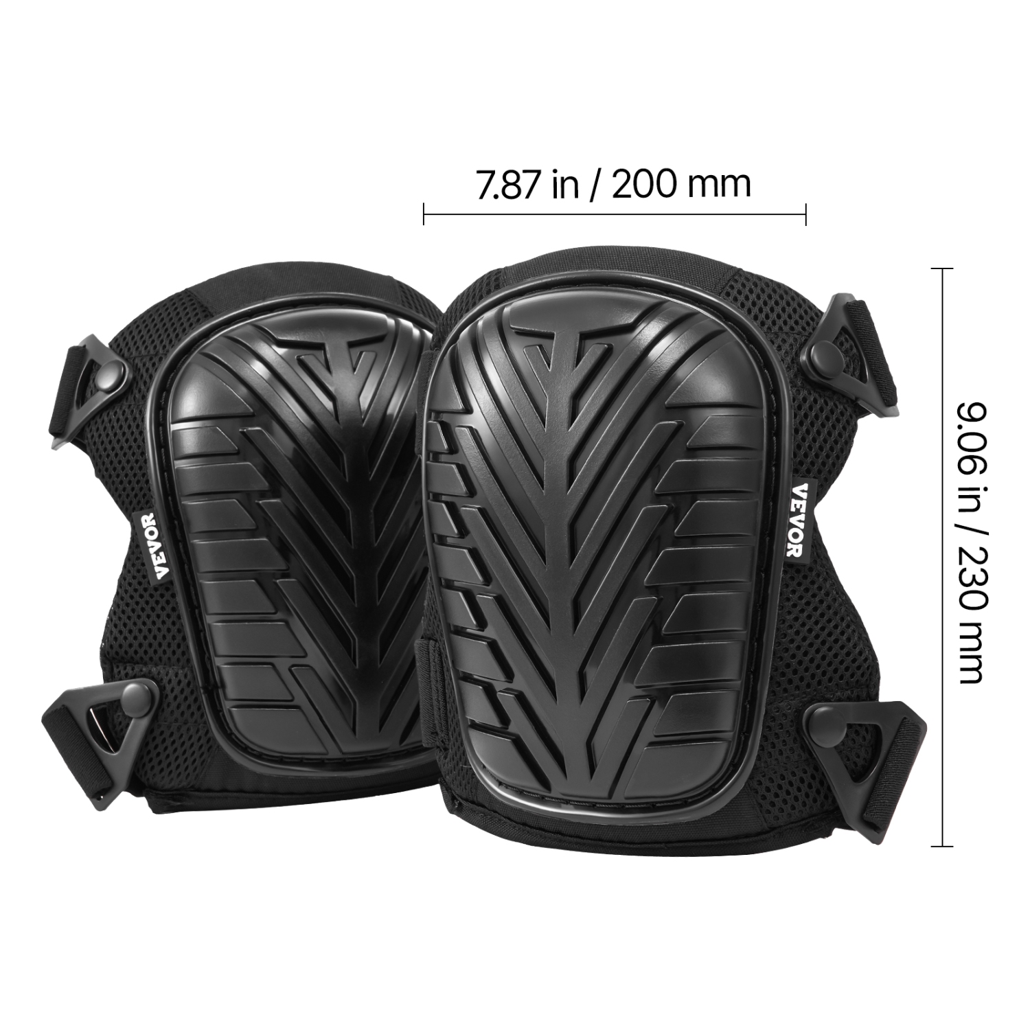 VEVOR Knee Pads for Work, Heavy Duty Construction Knee Pads with Adjustable Straps & Rivets, Thick Gel Knee Pads with Foam Cushion for All-Round Knee