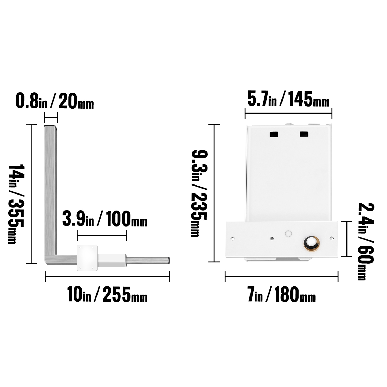 VEVOR Murphy – Trousse de matériel de soutien robuste pour grand lit, ressorts muraux, mécanisme, blanc