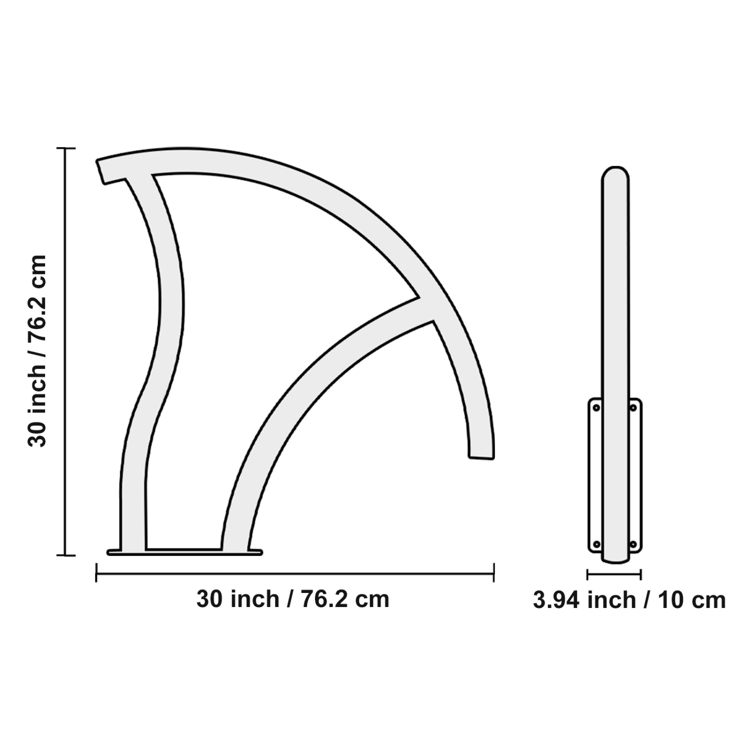 VEVOR 2 PCS 30x30 in Pool Railing, Stainless Steel with Base Plate for Pools,Swimming Pool Safety Railing for Decks,Rust-Proof Grab Bar w/ Grip