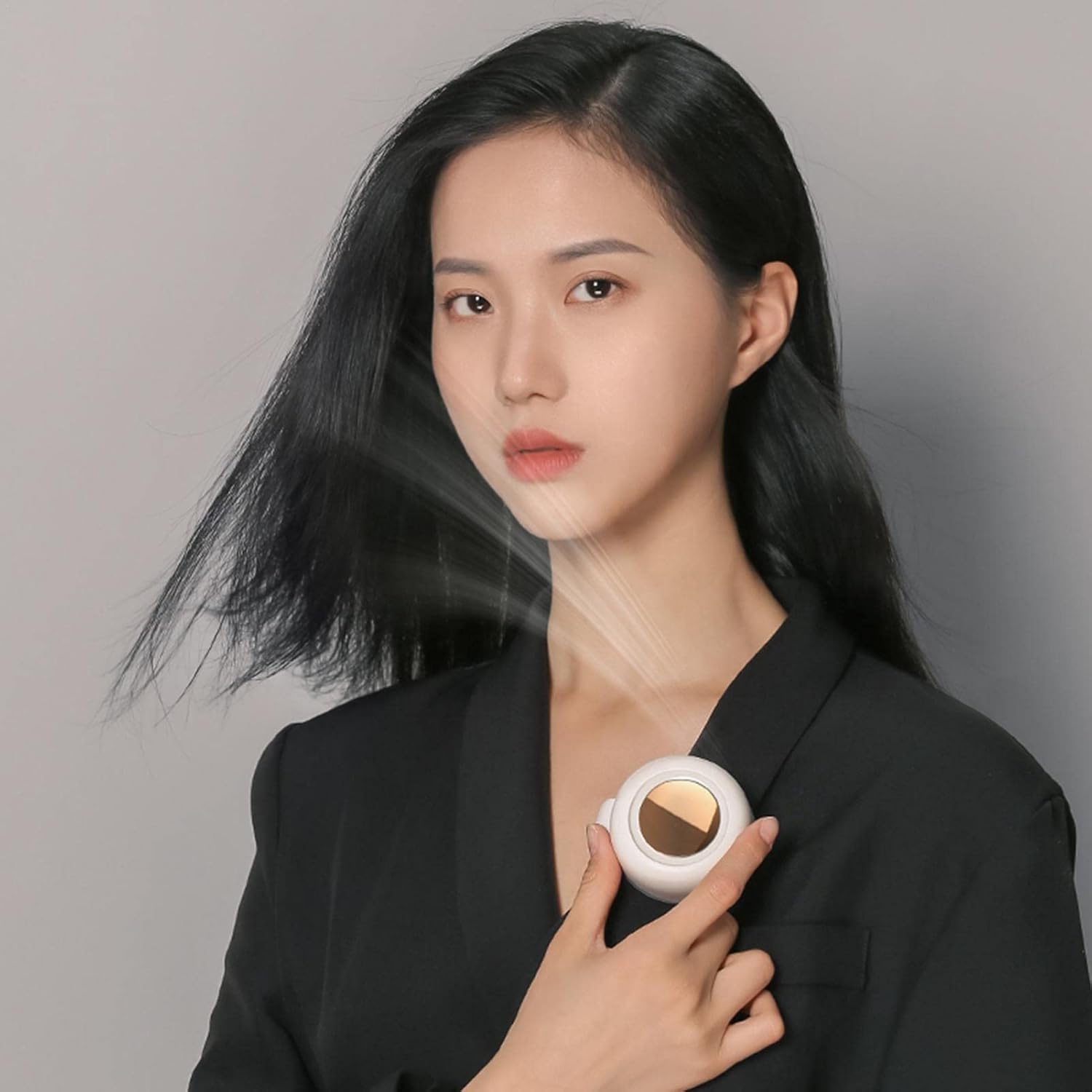 Petit ventilateur à pince, mini ventilateur portatif sans pales, 3 vitesses à pince pour chemise, mini ventilateurs Whirlwind pour pinces de taille –