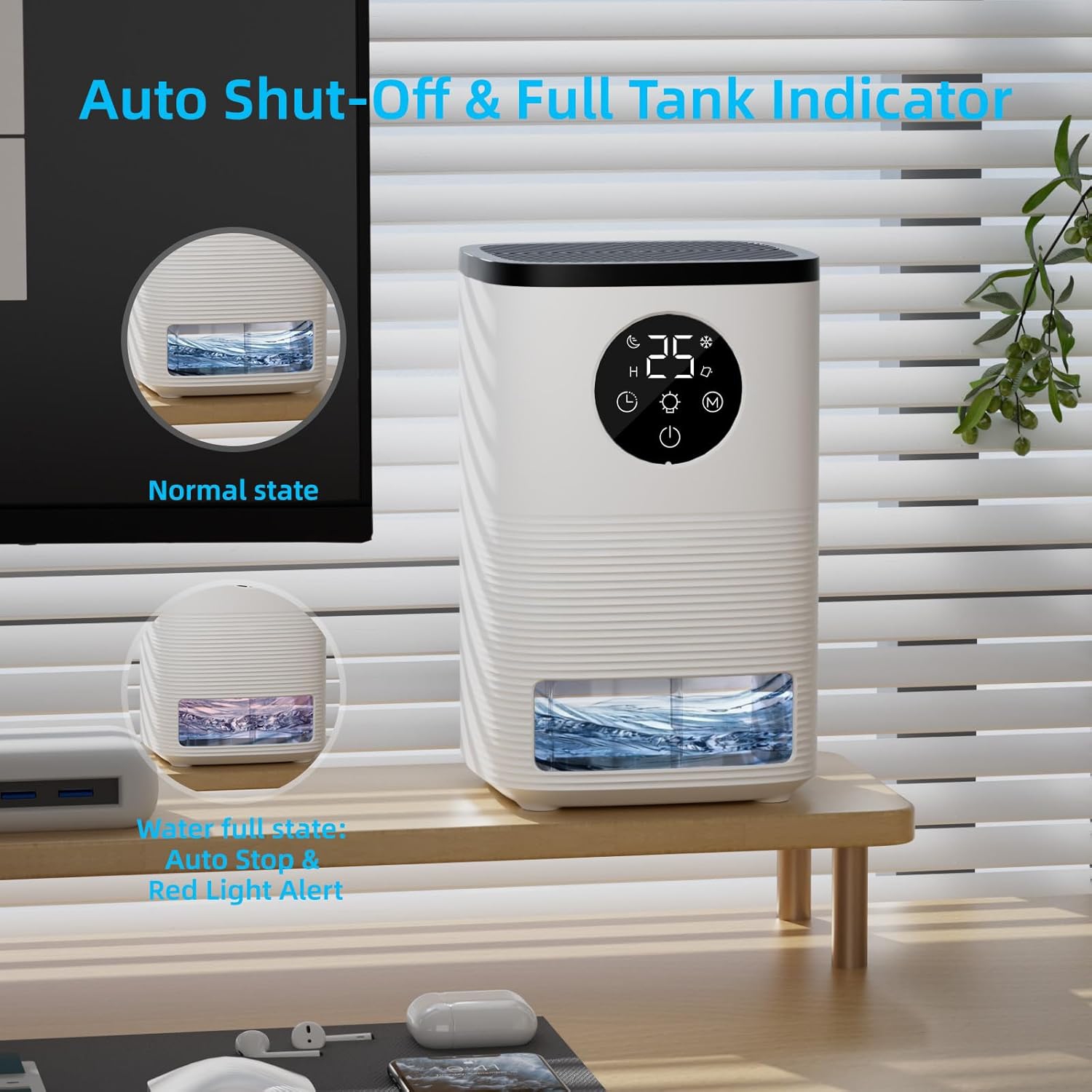 Dehumidifier for Home,Quiet Small Dehumidifier with Timer Sleep Mode,Portable Dehumidifier for Bedroom Bathroom Cloakroom RV
