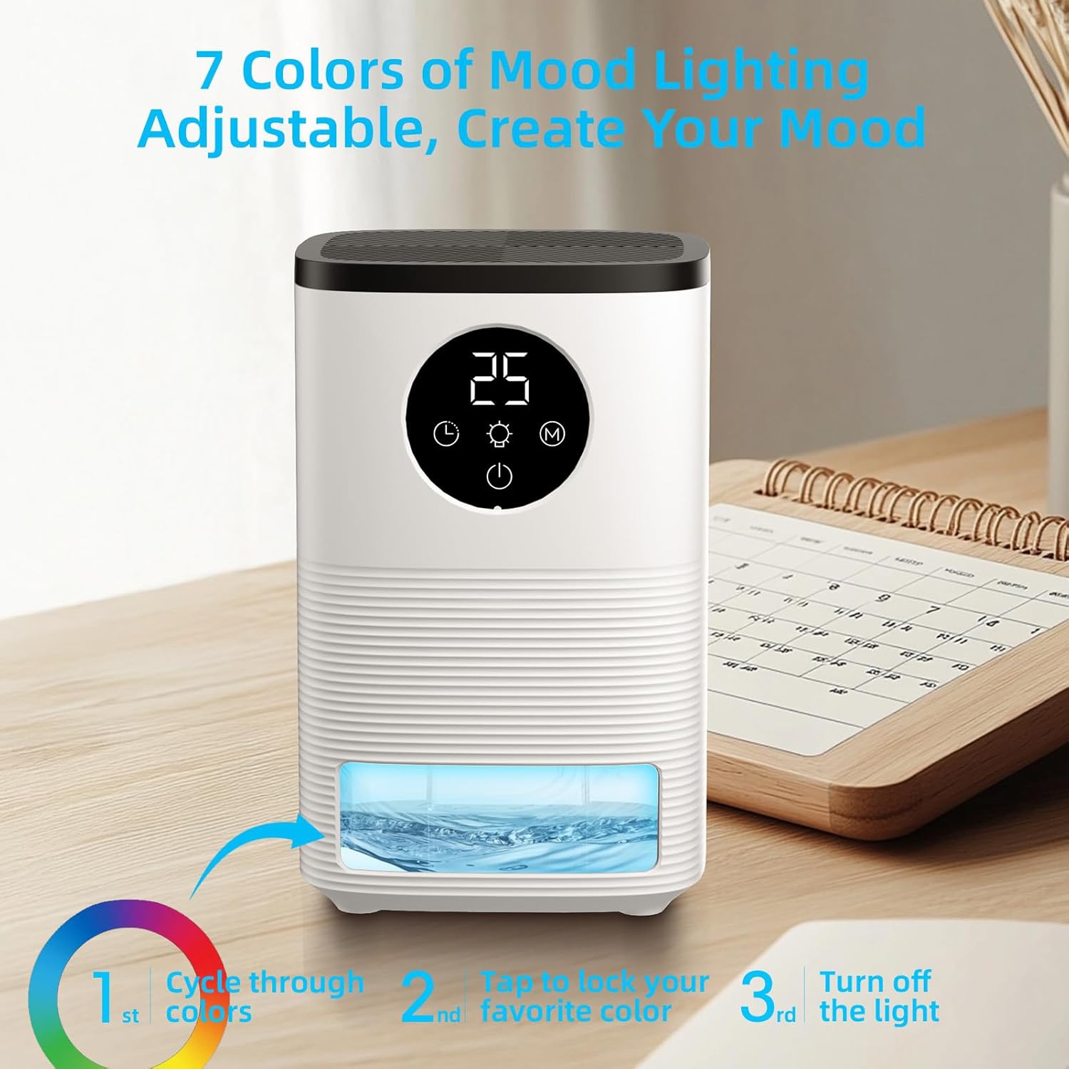 Dehumidifier for Home,Quiet Small Dehumidifier with Timer Sleep Mode,Portable Dehumidifier for Bedroom Bathroom Cloakroom RV