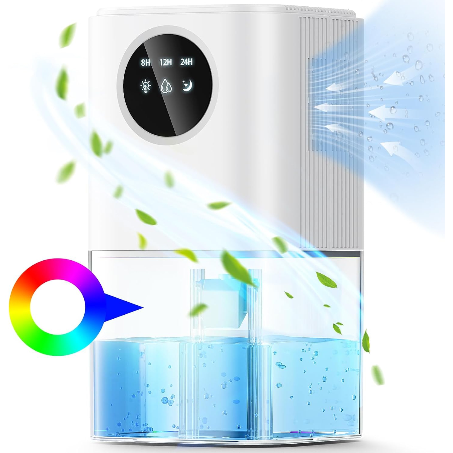 Home Dehumidifier with Water Tank,Portable Dehumidifier with Auto Shut Off & Defrost Timer & LED Light,Quiet Small Dehumidifier for Bathroom Bedroom