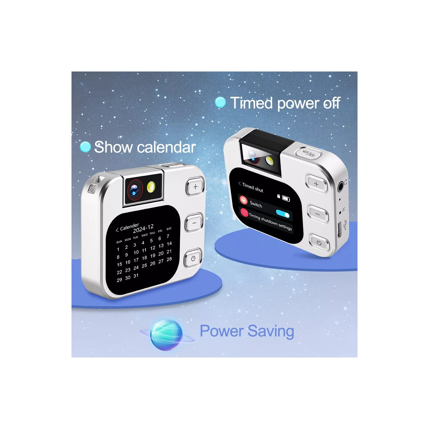 Appareil photo de poche Lecture de livres électroniques Lecture vidéo TFT Écran tactile Lecteur MP3