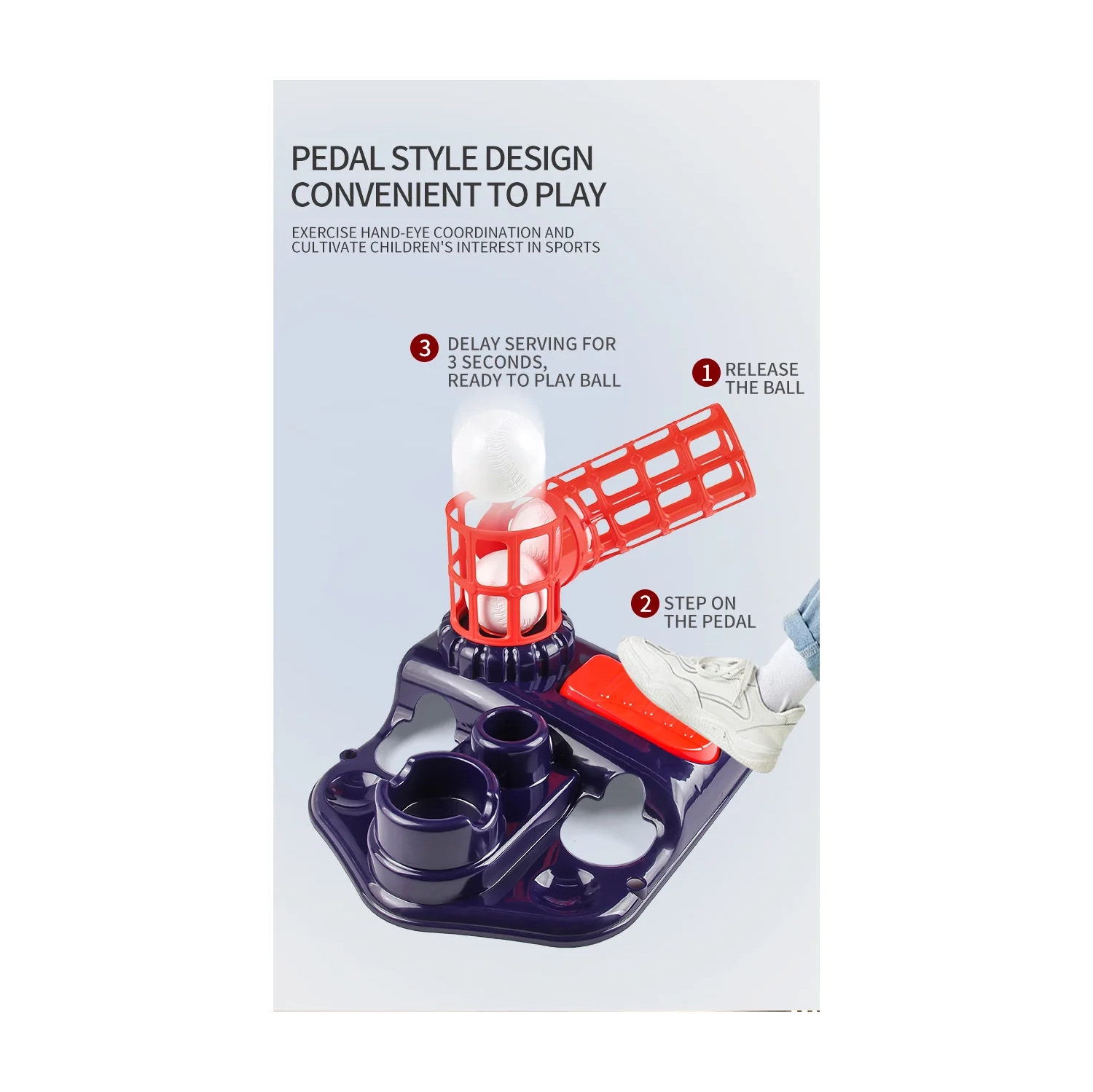 Kids Baseball Set for Ages 5-8, Pitching Machine, Indoor/Outdoor Backyard Sport Games Gifts for Boys & Girls- Pink